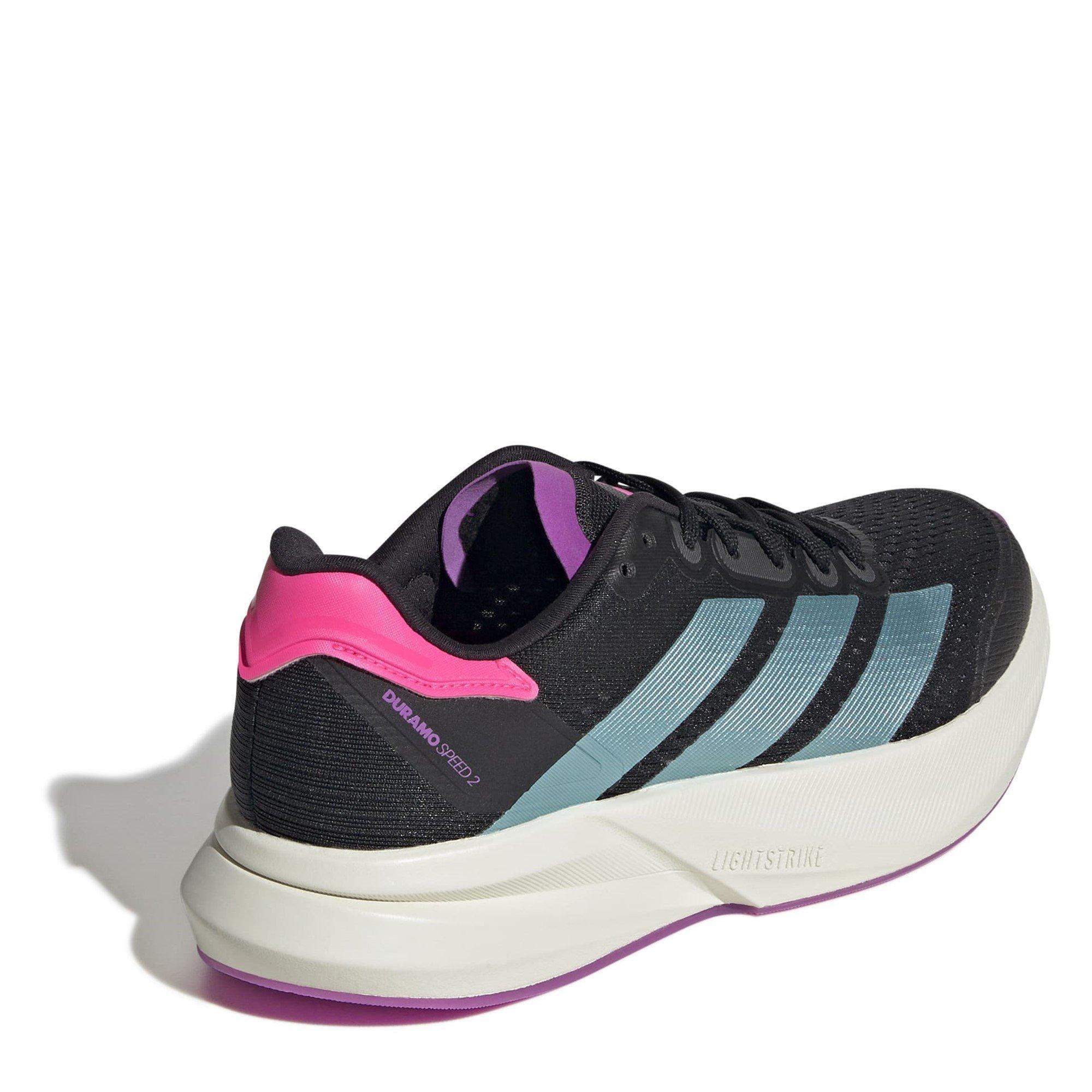 CBlk/Aqua/Pink - adidas - Duramo Speed 2 Womens Running Shoes - 4