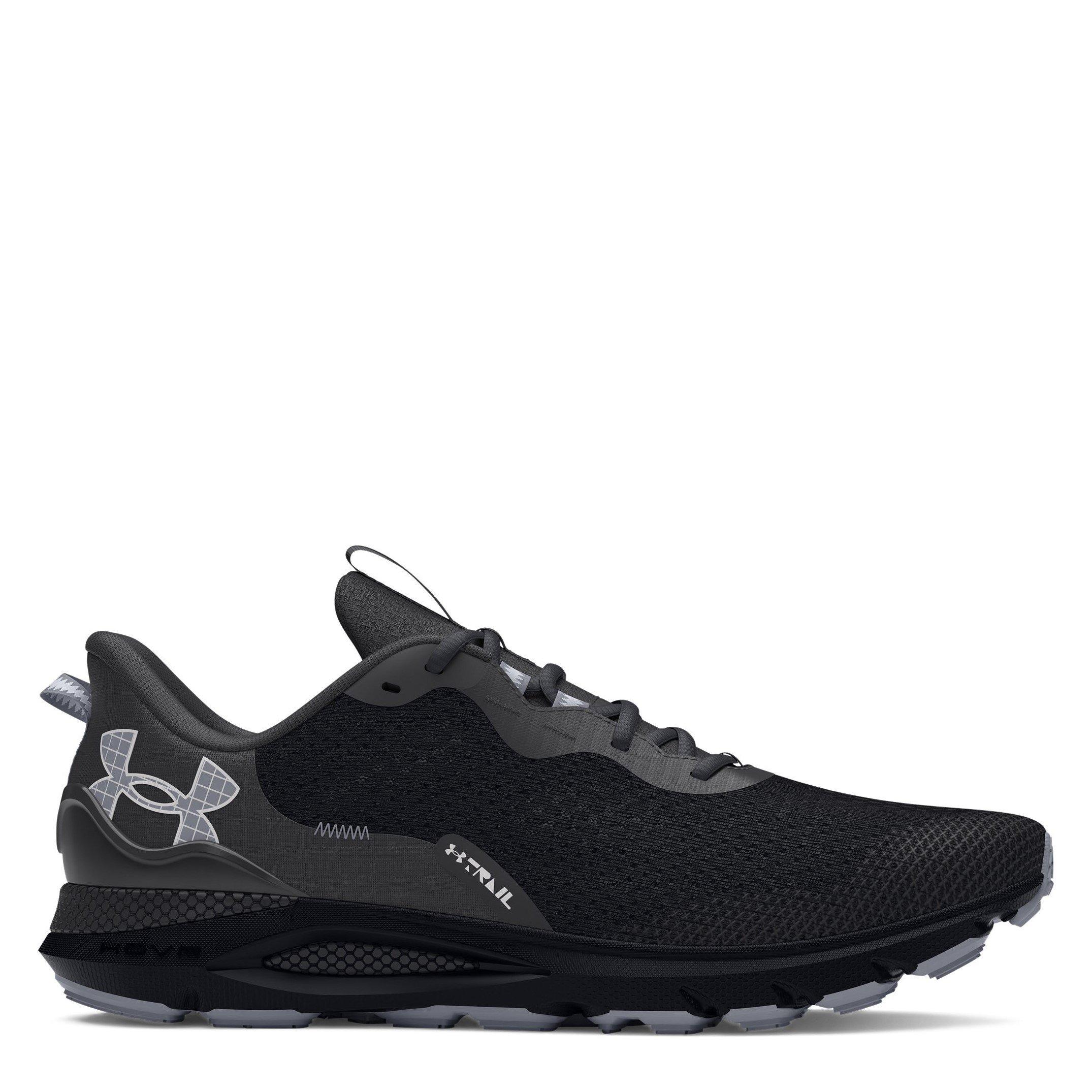 Black/Grey - Under Armour - Sonic Trail Running Shoes Mens - 1