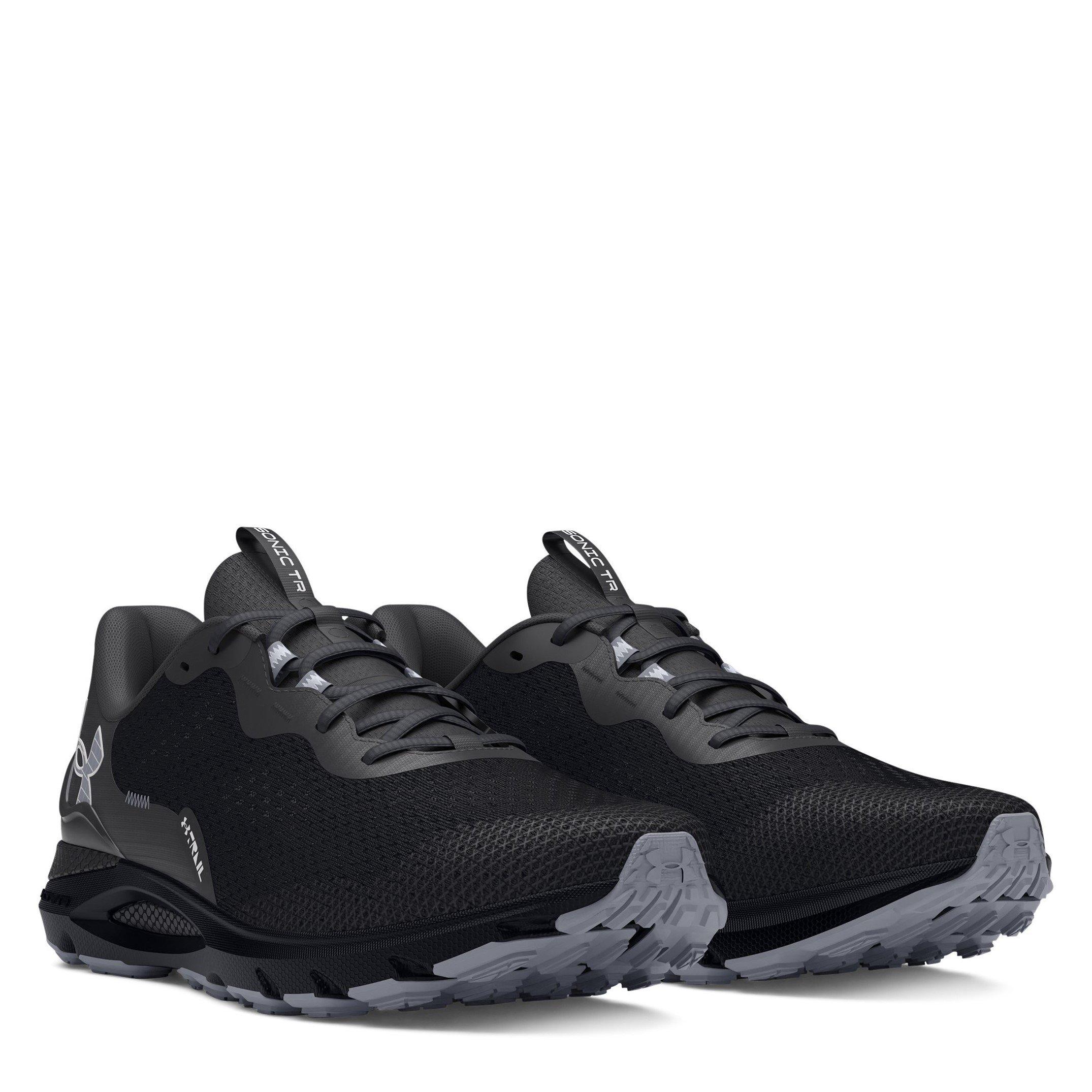 Black/Grey - Under Armour - Sonic Trail Running Shoes Mens - 5