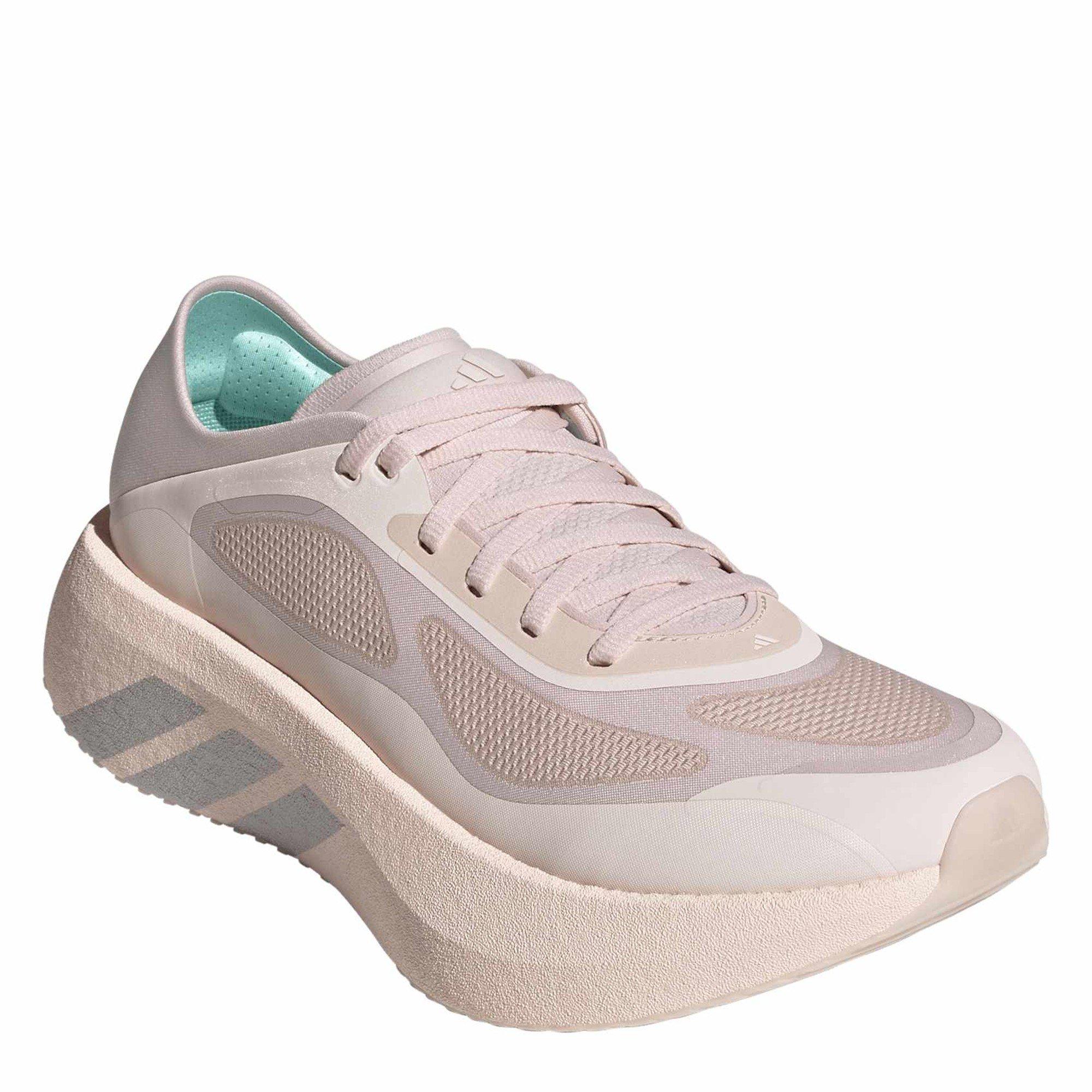 Pink/Taupe/Aqua - adidas - Hyperboost Run Womens Running Shoes - 3