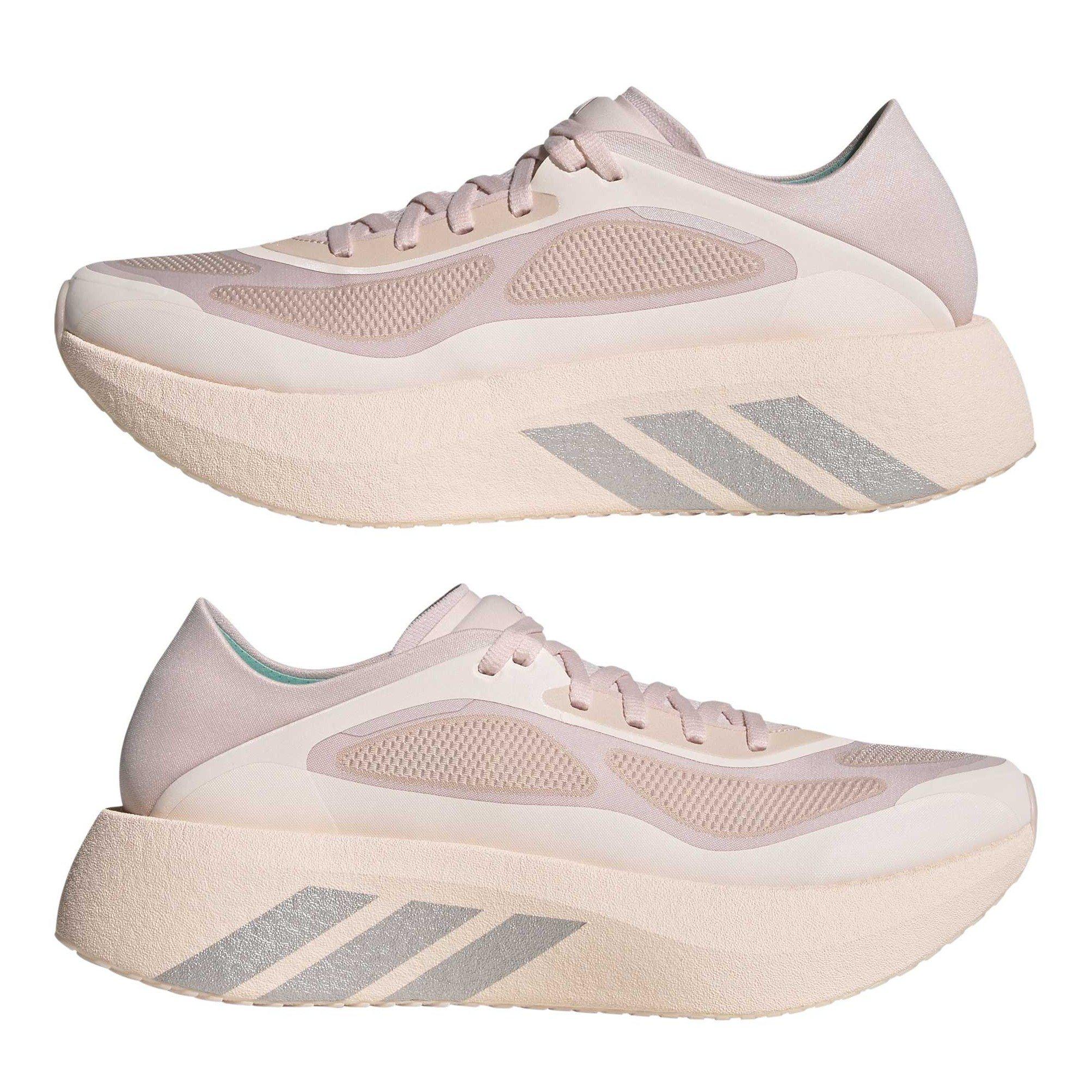 Pink/Taupe/Aqua - adidas - Hyperboost Run Womens Running Shoes - 9