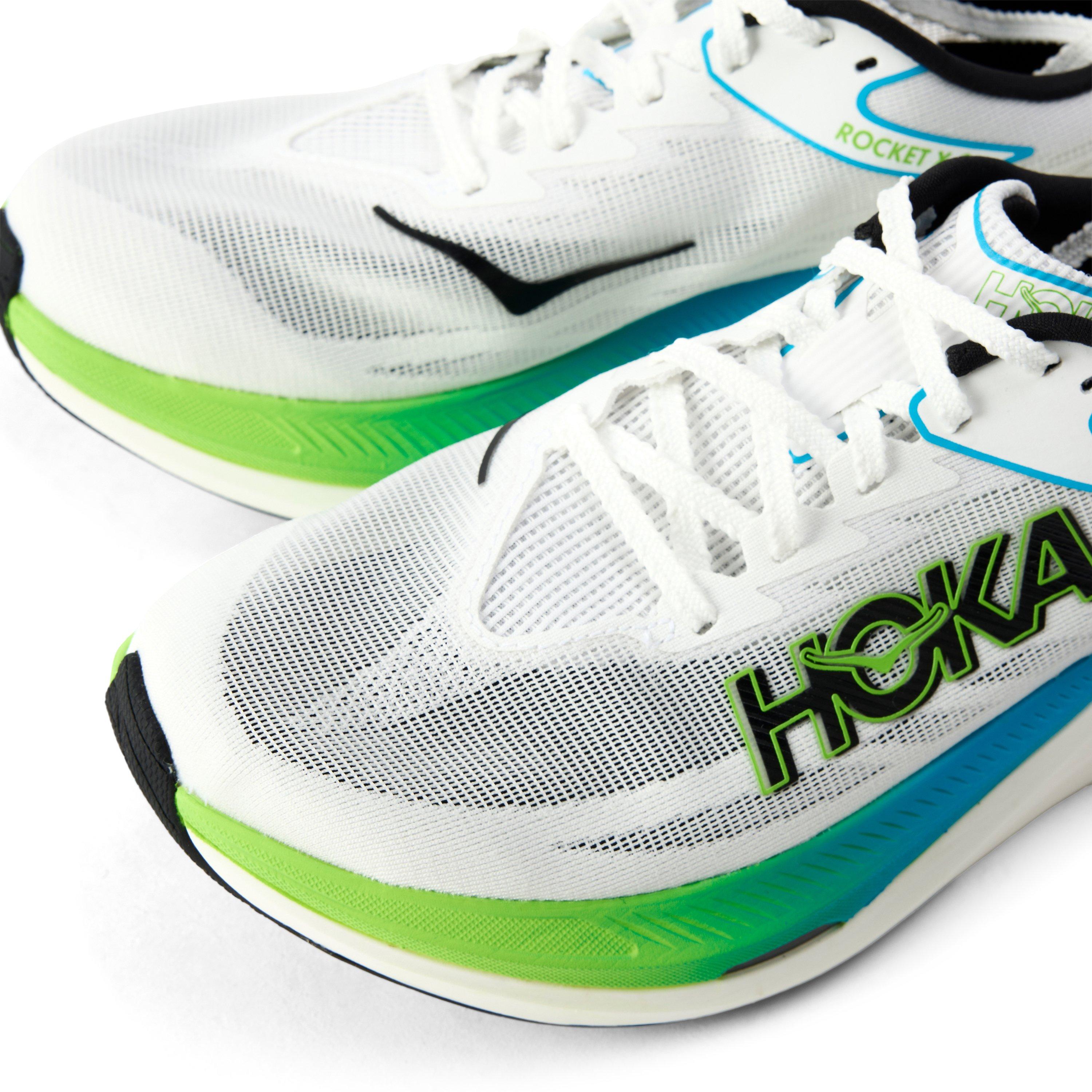 Frost/Lime - Hoka - Men's Rocket X 3 Road Running Shoes - 3