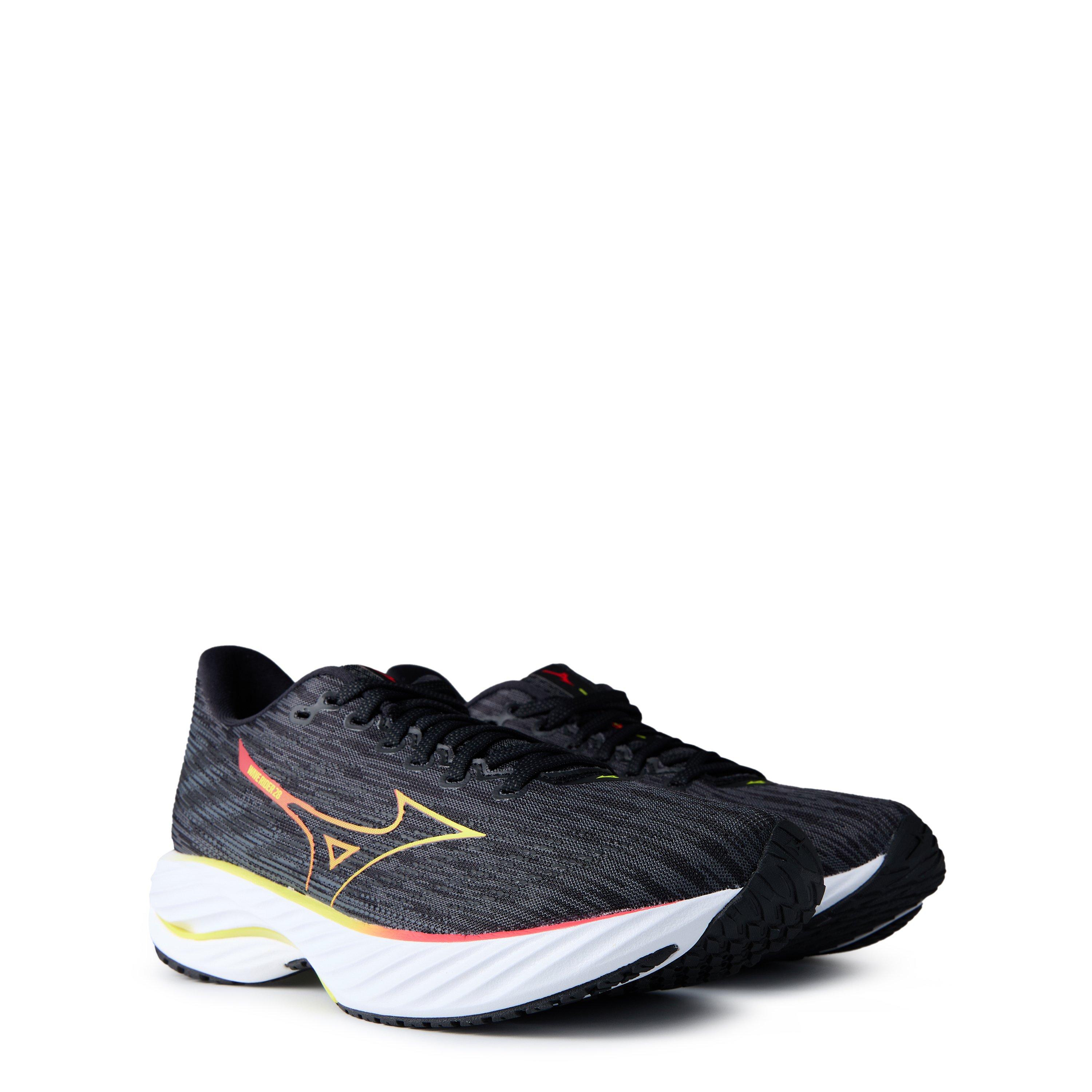 Blk/Prm/Ppy Rd - Mizuno - Wave Rider 28 Everyday Neutral Road Running Shoes - 3
