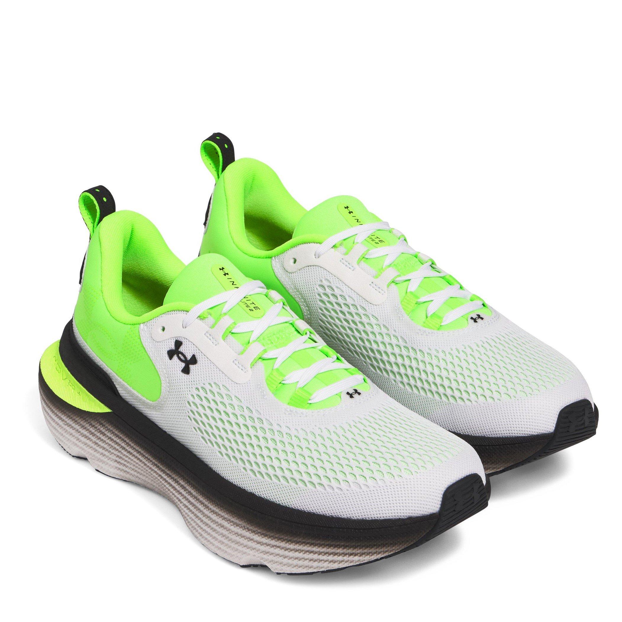 White/Green/Blk - Under Armour - Infinite Elite 2 Mens Running Shoes - 5