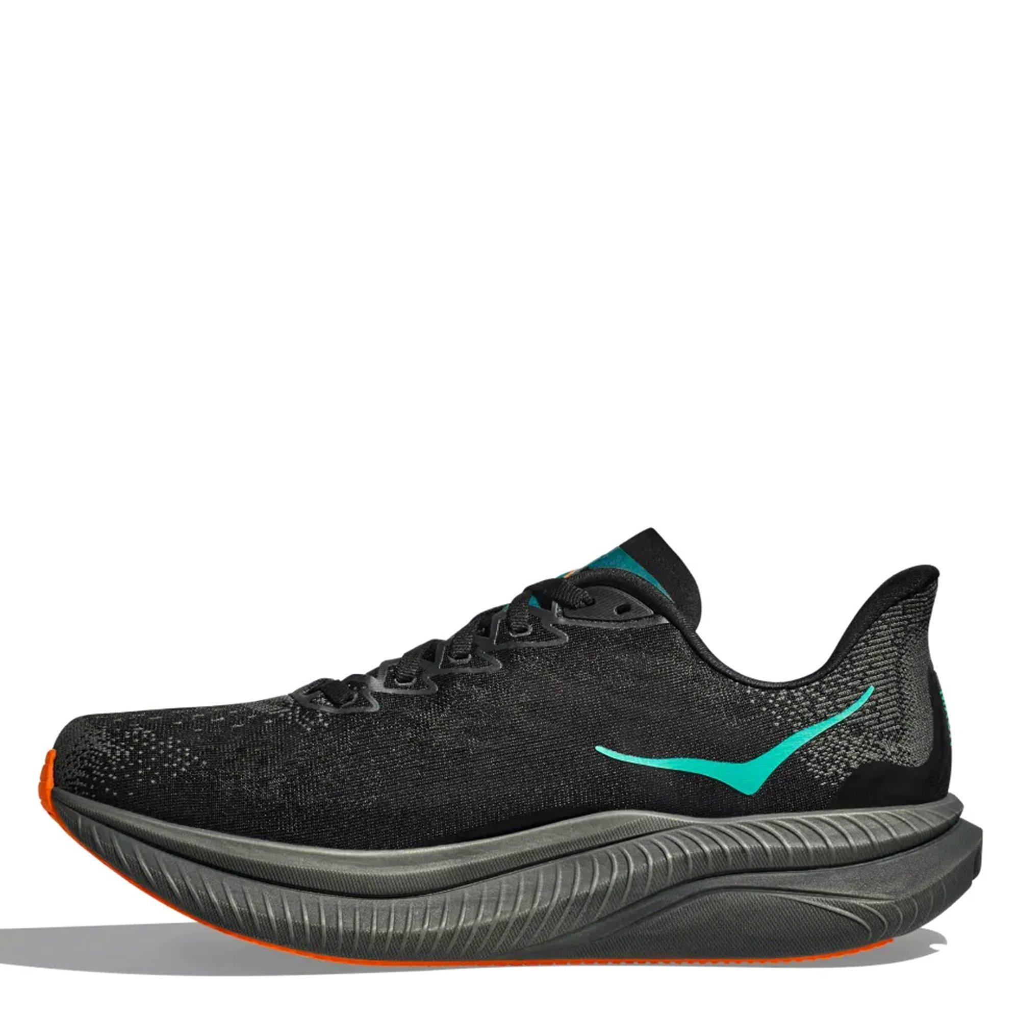 BLACK/ELEC TANG - Hoka - Mach 6 Mens Running Shoes - 2