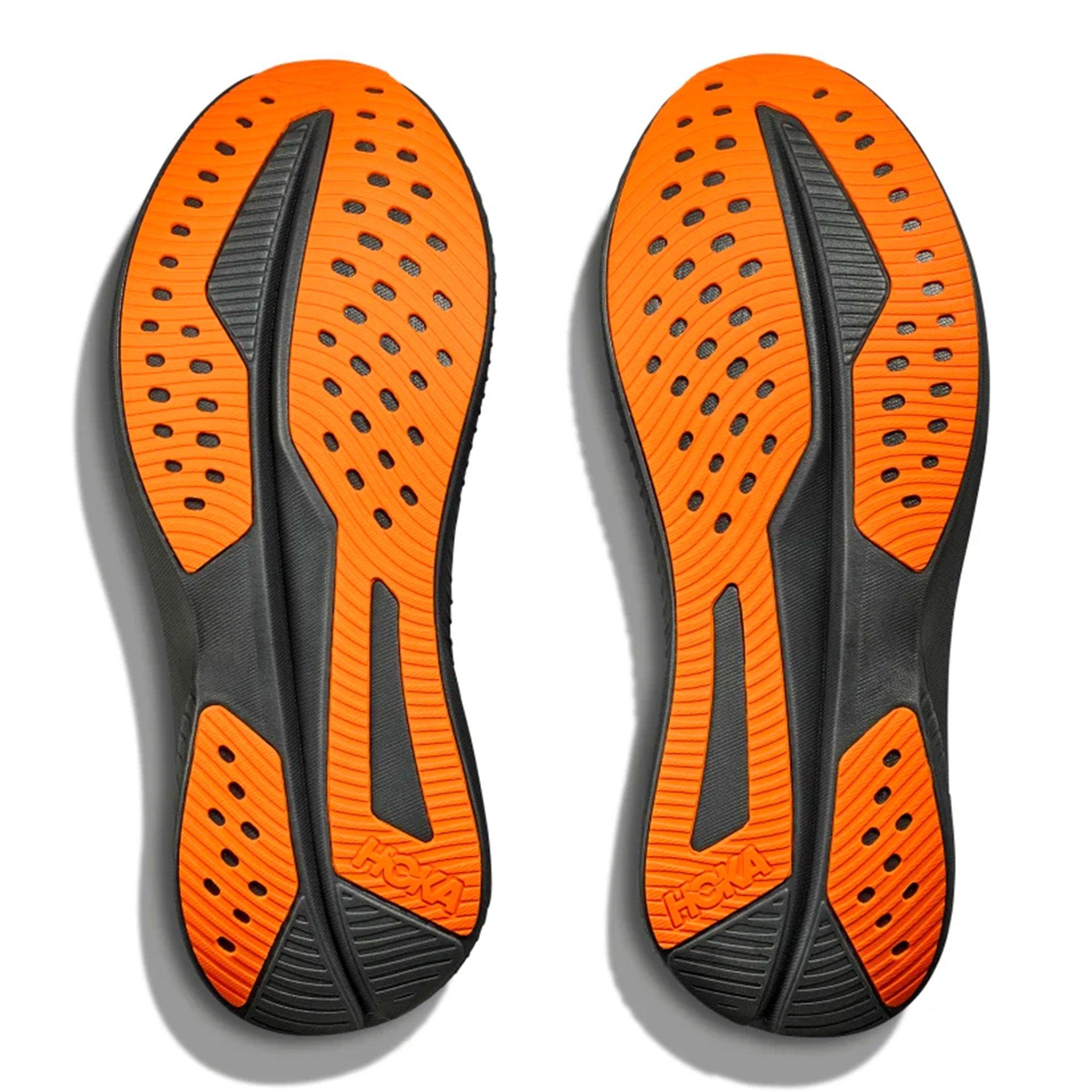 BLACK/ELEC TANG - Hoka - Mach 6 Mens Running Shoes - 4