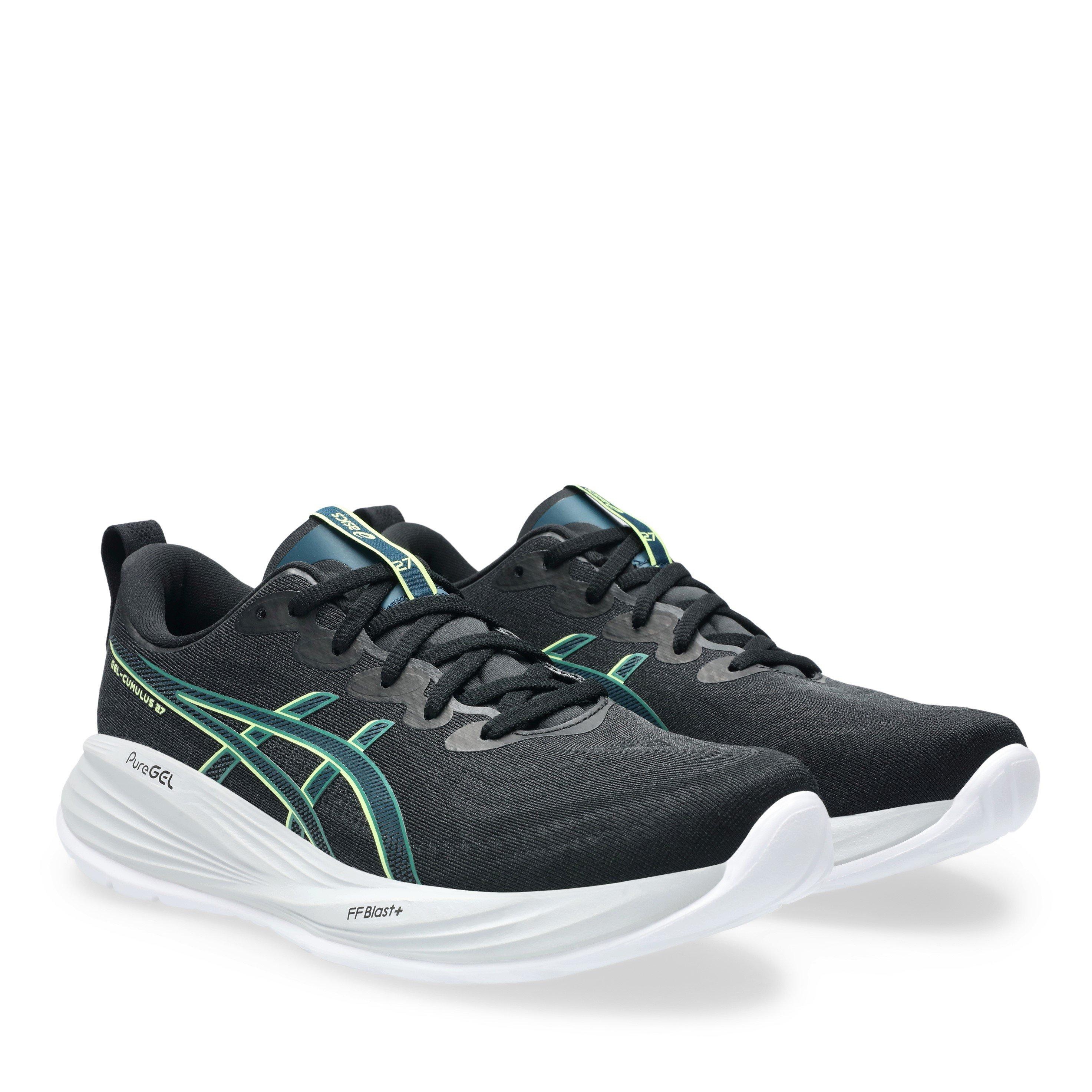 BLACK/YELLOW - Asics - Gel-Cumulus 27 Mens Running Shoes - 4