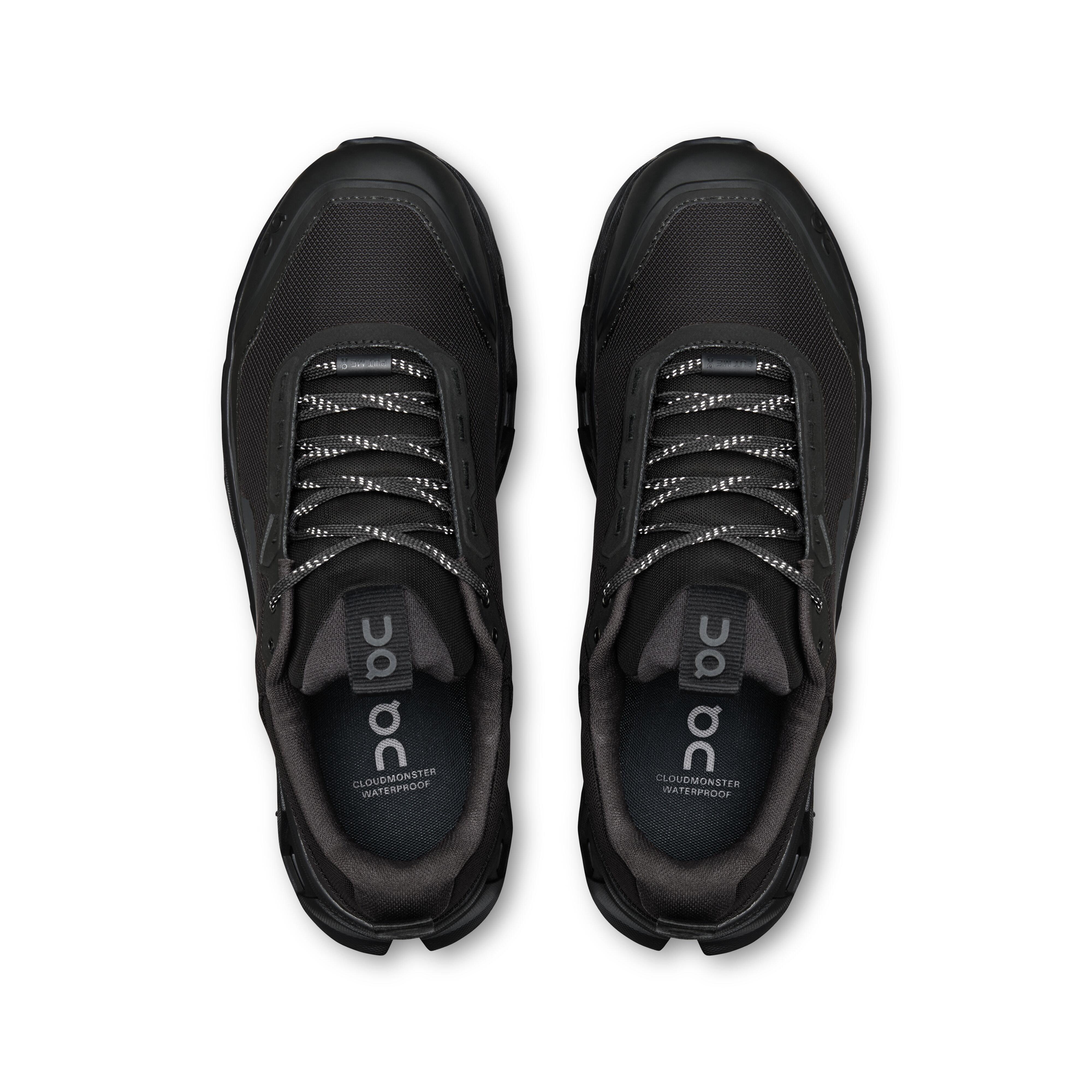 Black/Black - On - Men's Cloudmonster 1 WP Everyday Neutral Road Running Shoes - 4
