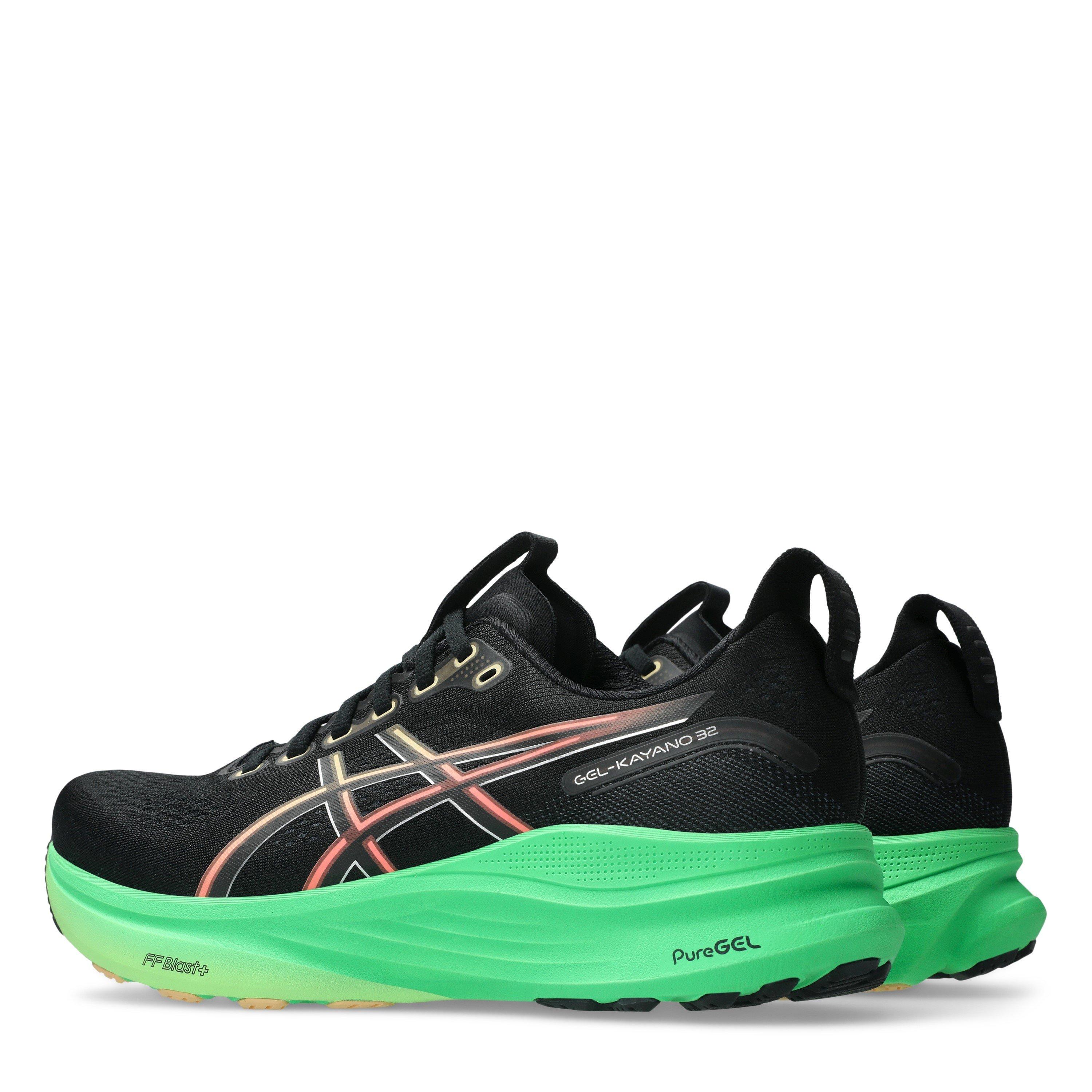 BLACK/GREEN - Asics - GEL-Kayano 32 Mens Running Shoes - 5