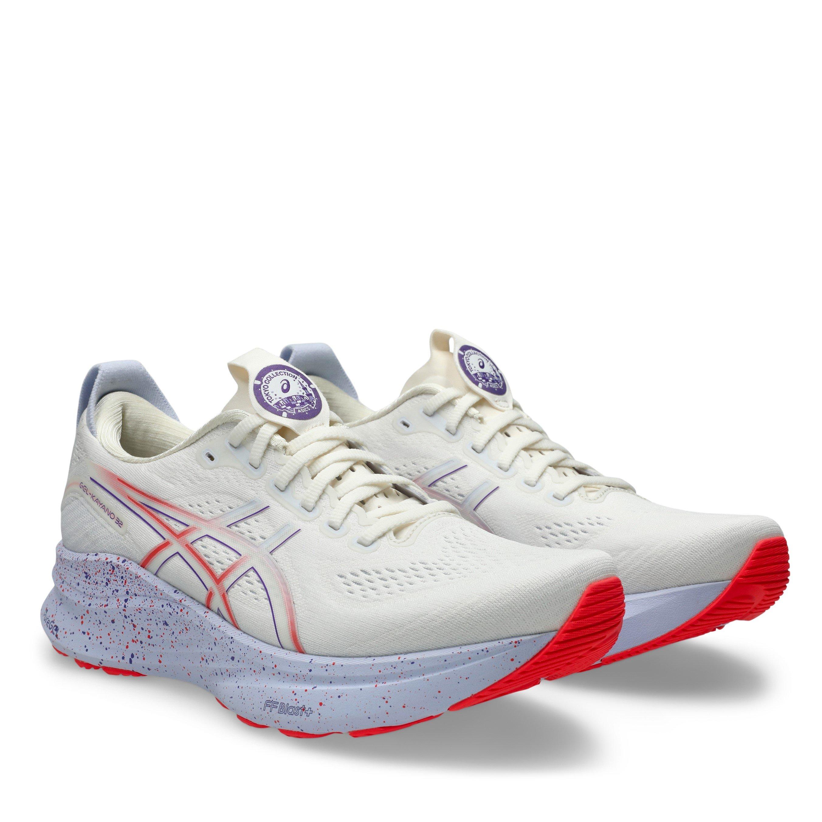CREAM/EDOPURPLE - Asics - GEL-Kayano 32 Mens Running Shoes - 4