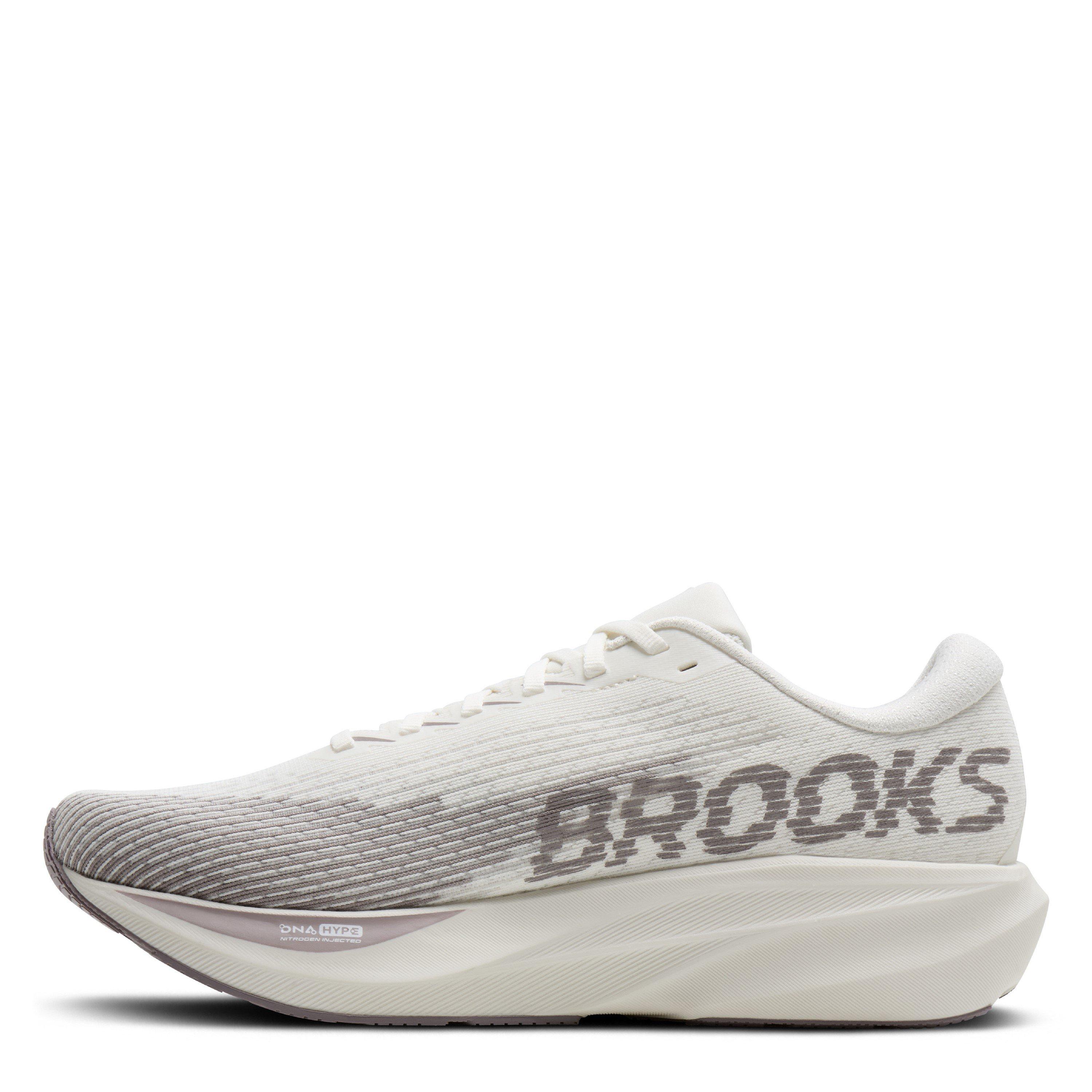Coconut/Purple - Brooks - Mens Ghost Amp Road Running Shoes - 4