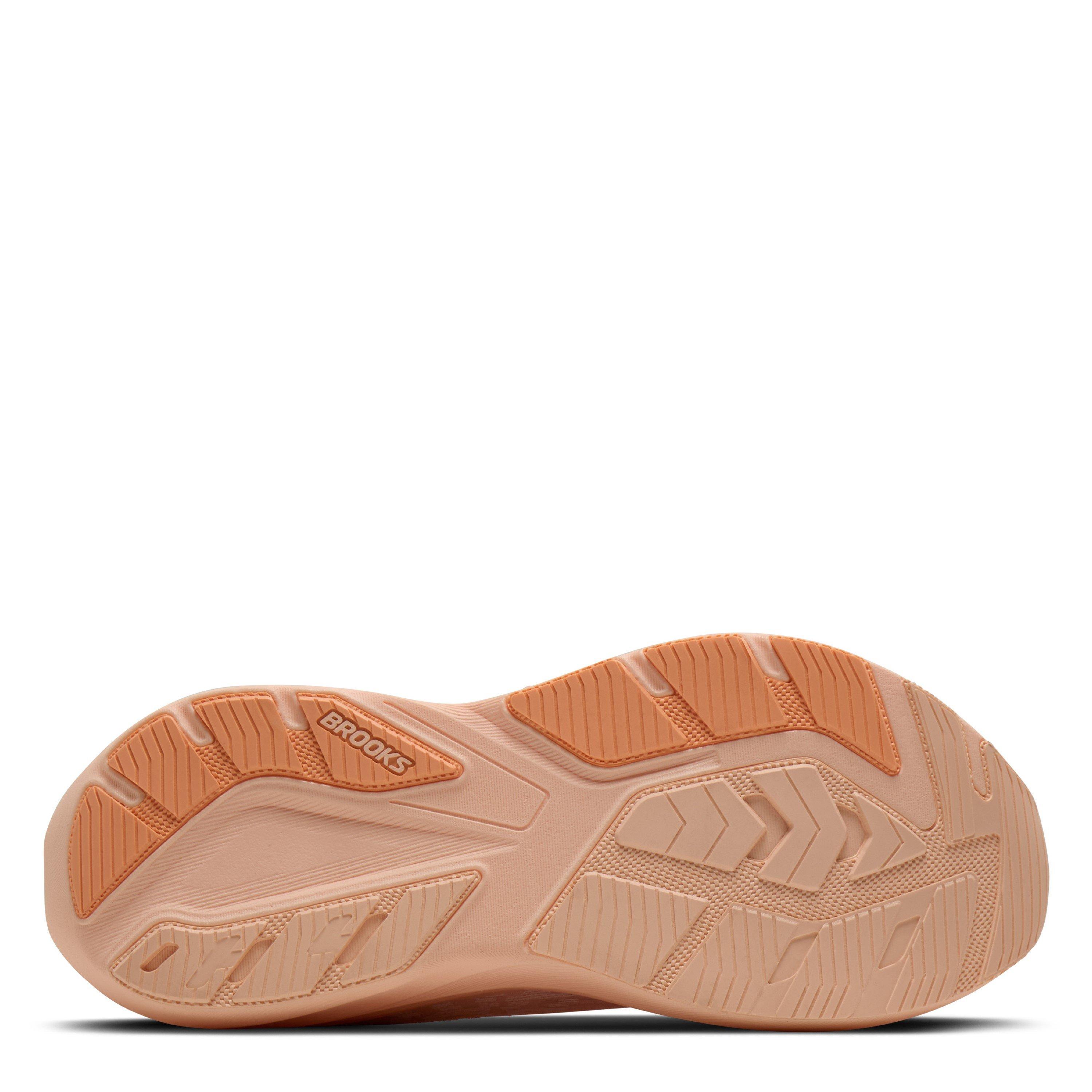 Peach/White - Brooks - Womens Ghost Amp Road Running Shoes - 6