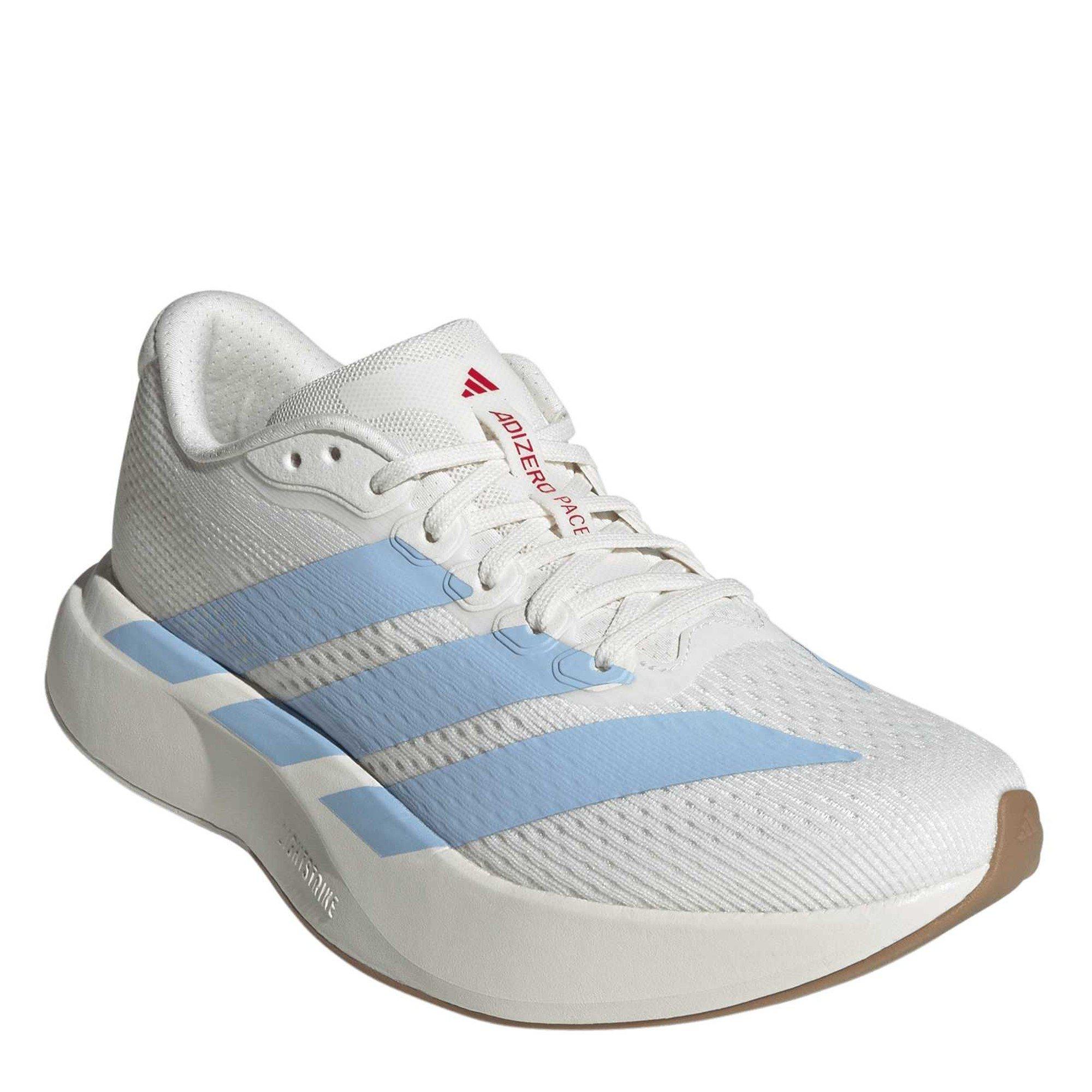 White/Sky/Ruby - adidas - Adizero Pacer Womens Running Shoes - 3