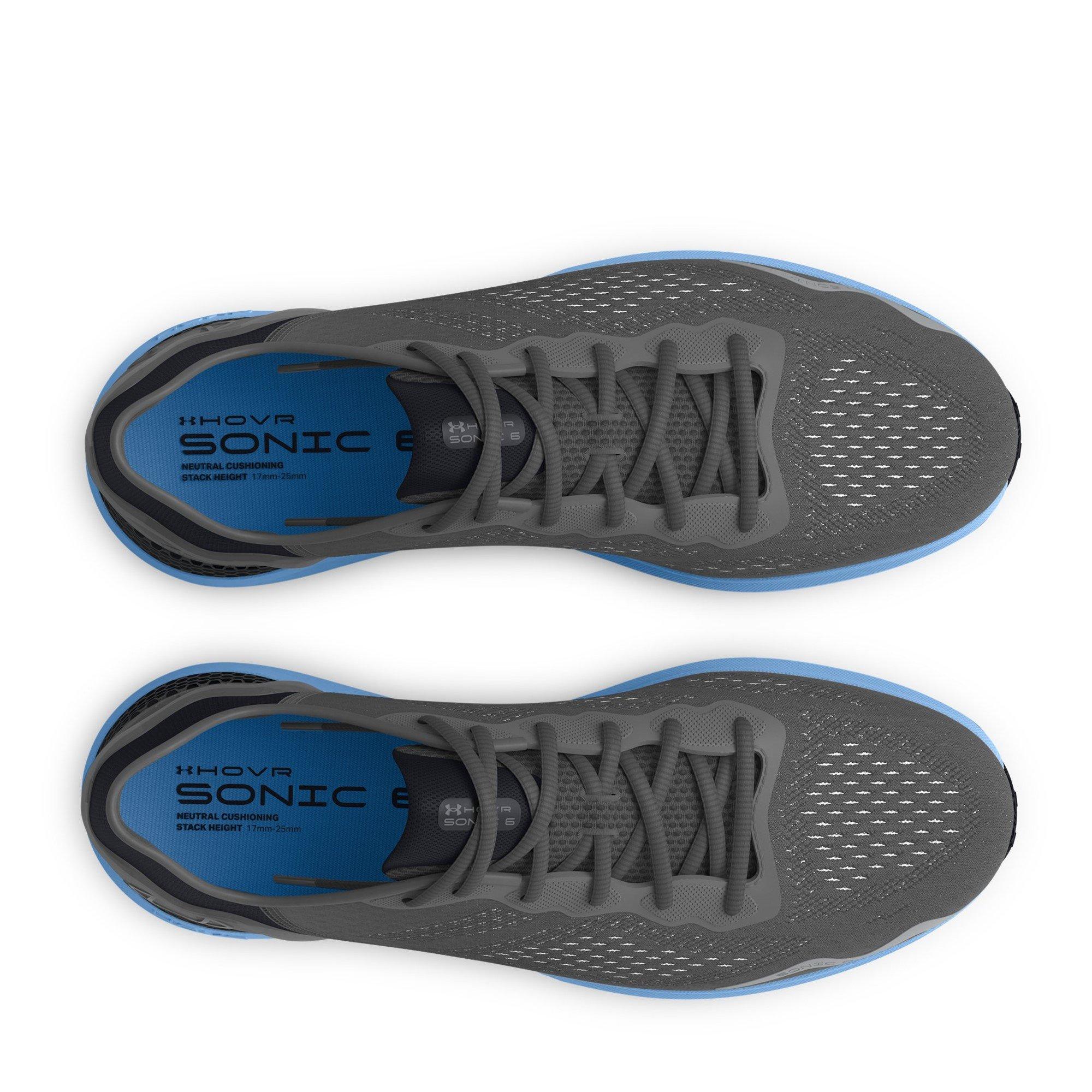 Castlerock/Blk - Under Armour - Under HOVR Sonic 6 Mens Running Shoes - 4