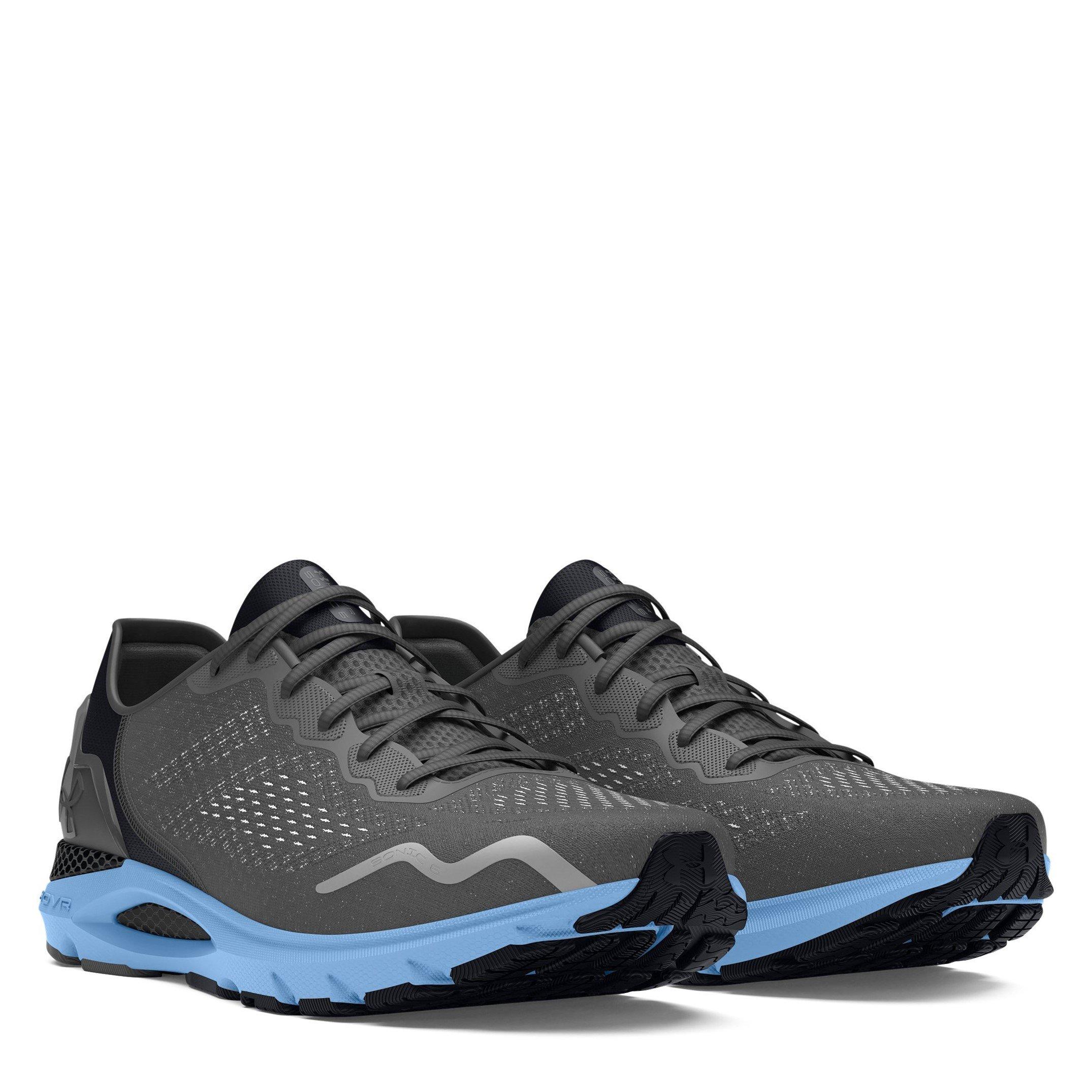 Castlerock/Blk - Under Armour - Under HOVR Sonic 6 Mens Running Shoes - 5