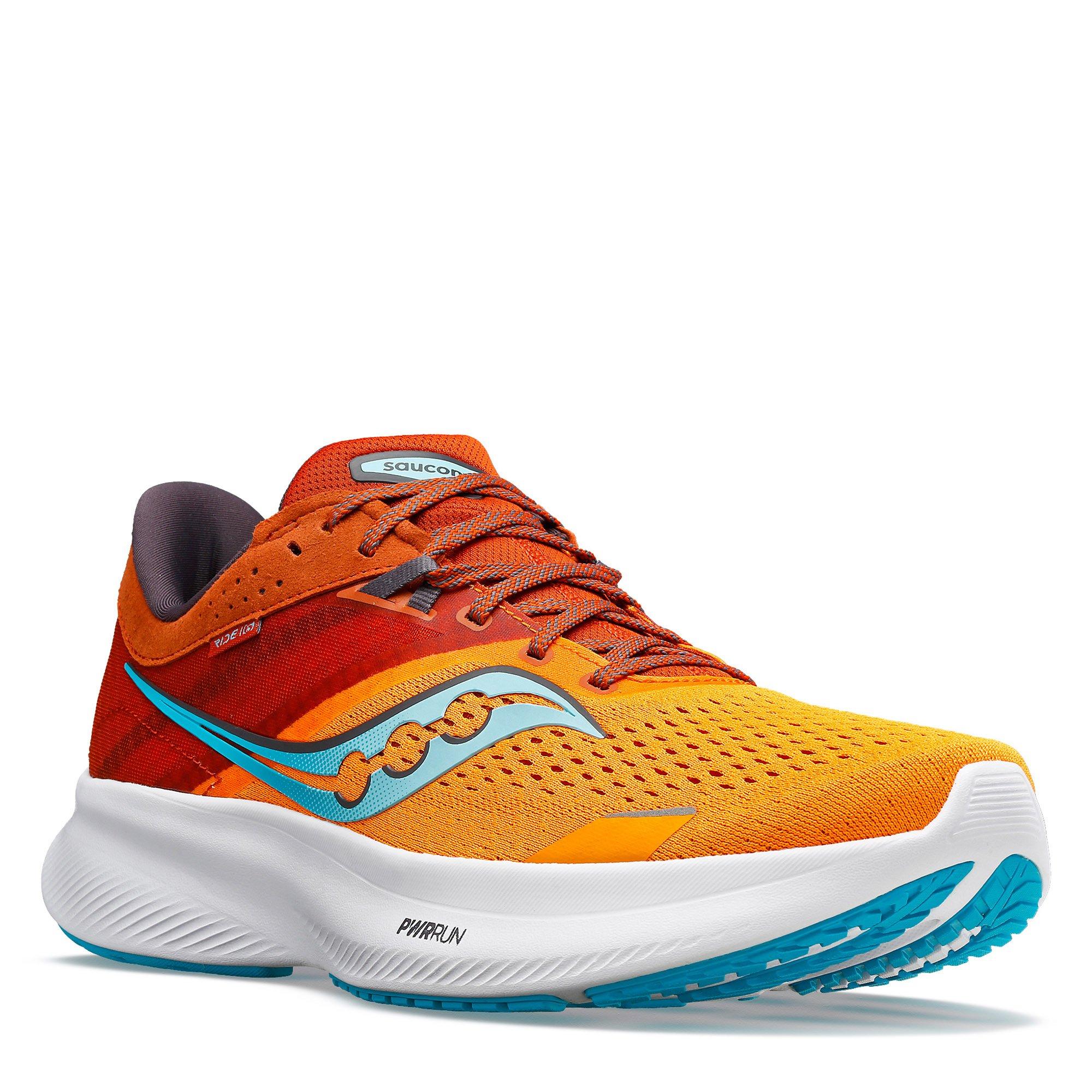 Gold / Lava - Saucony - Saucony Ride 16 Mens Running Shoes - 5