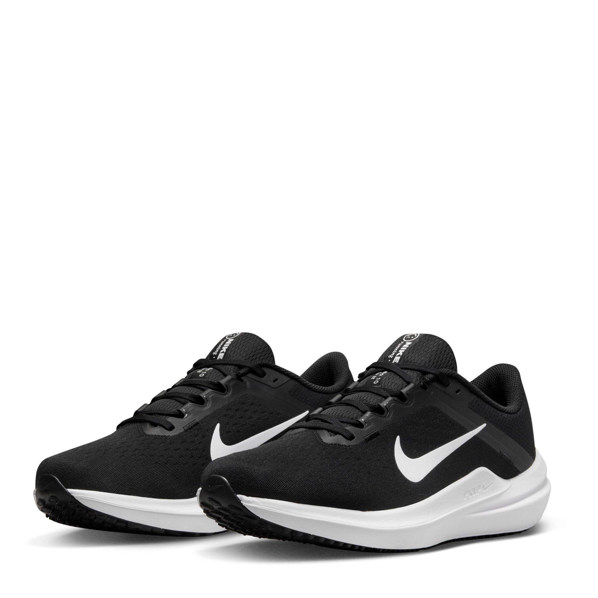 Black/White - Nike - Air Winflo 10 Men's Road Running Shoes - 4