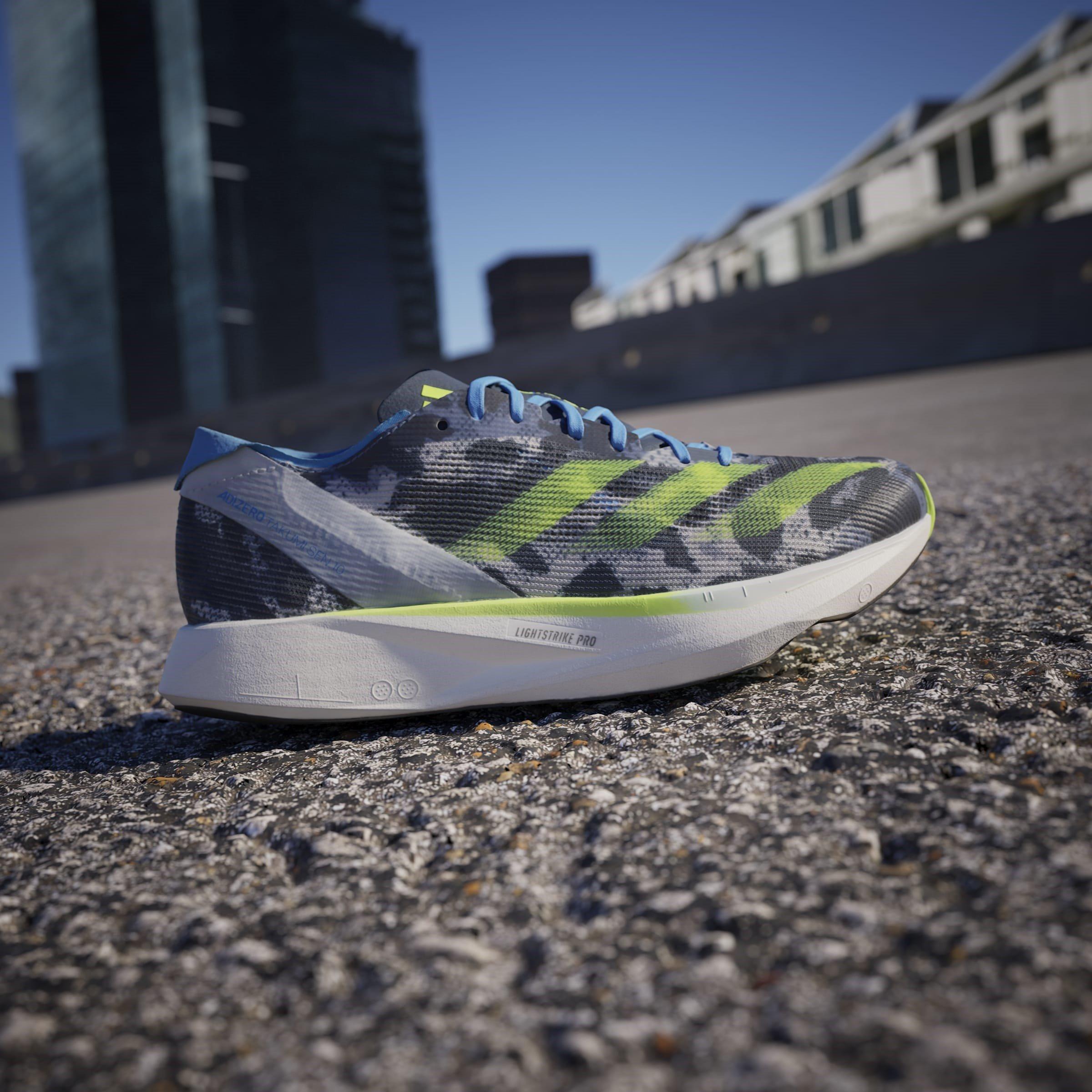 Crystal White - adidas - Adizero Takumi Sen 10 Everyday Neutral Road Running Shoes - 10