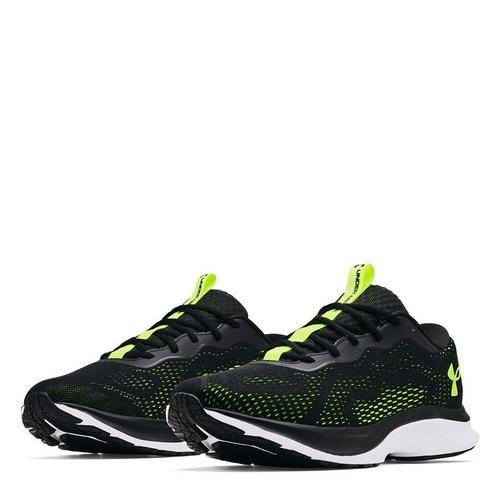 Blk/Wht/Yell - Under Armour - Charged Bandit 7 Mens Running Shoes - 5