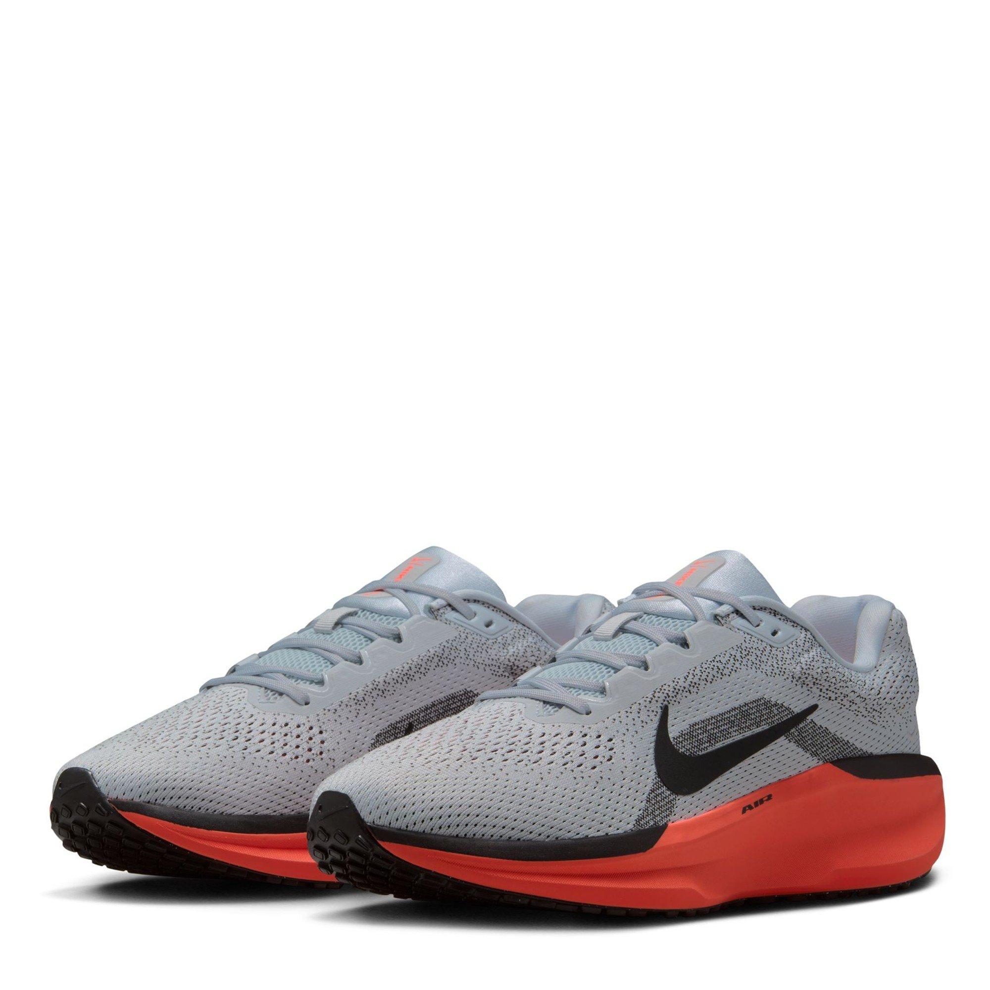 Grey/Red - Nike - Winflo 11 Mens Running Shoes - 4