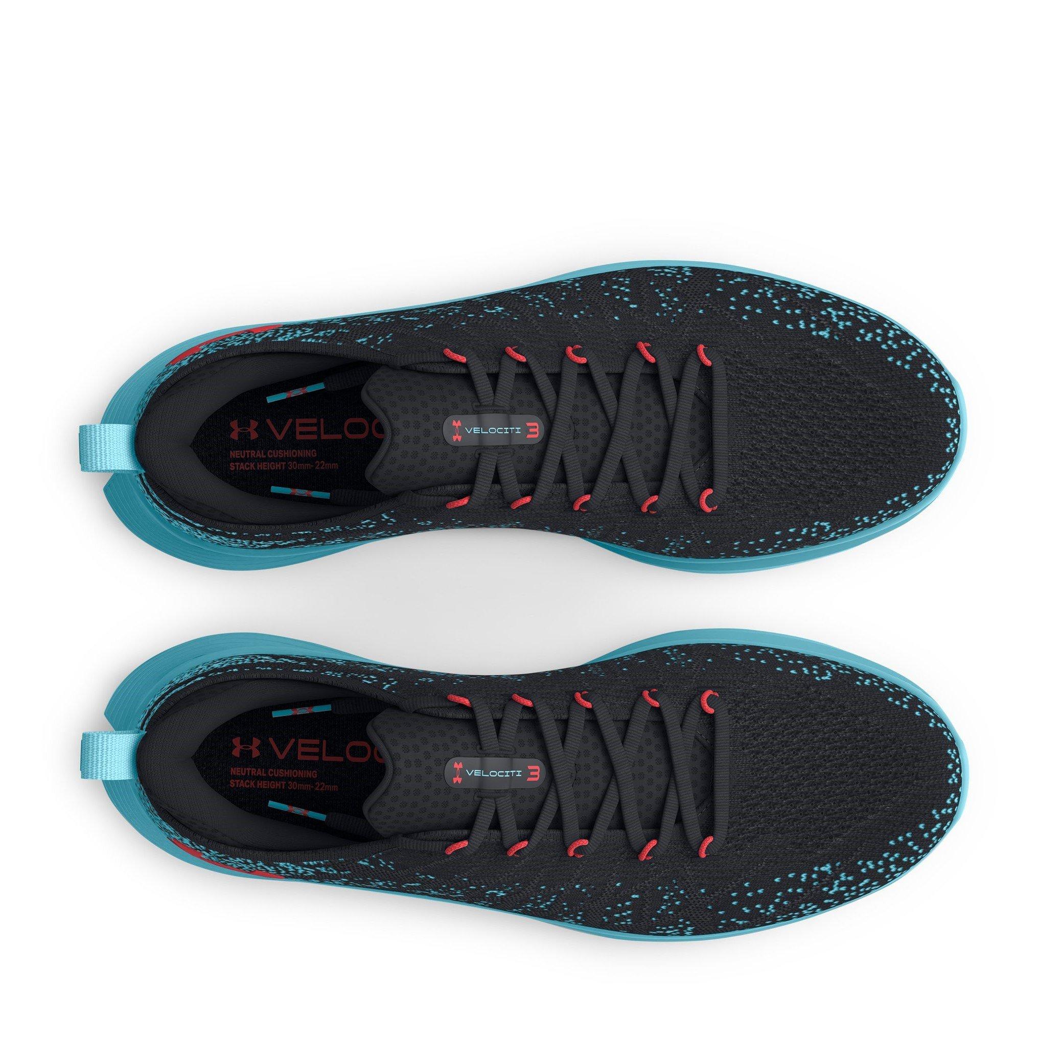 Black/Blue/Red - Under Armour - Velociti 3 Mens Running Shoes - 4