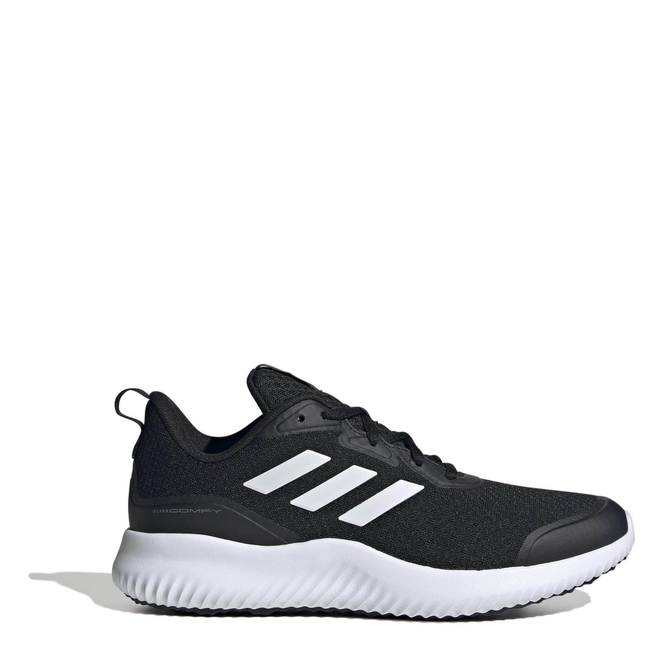CBlack/Wht/Blk - adidas - Alphacomfy Mens Running Shoes - 1
