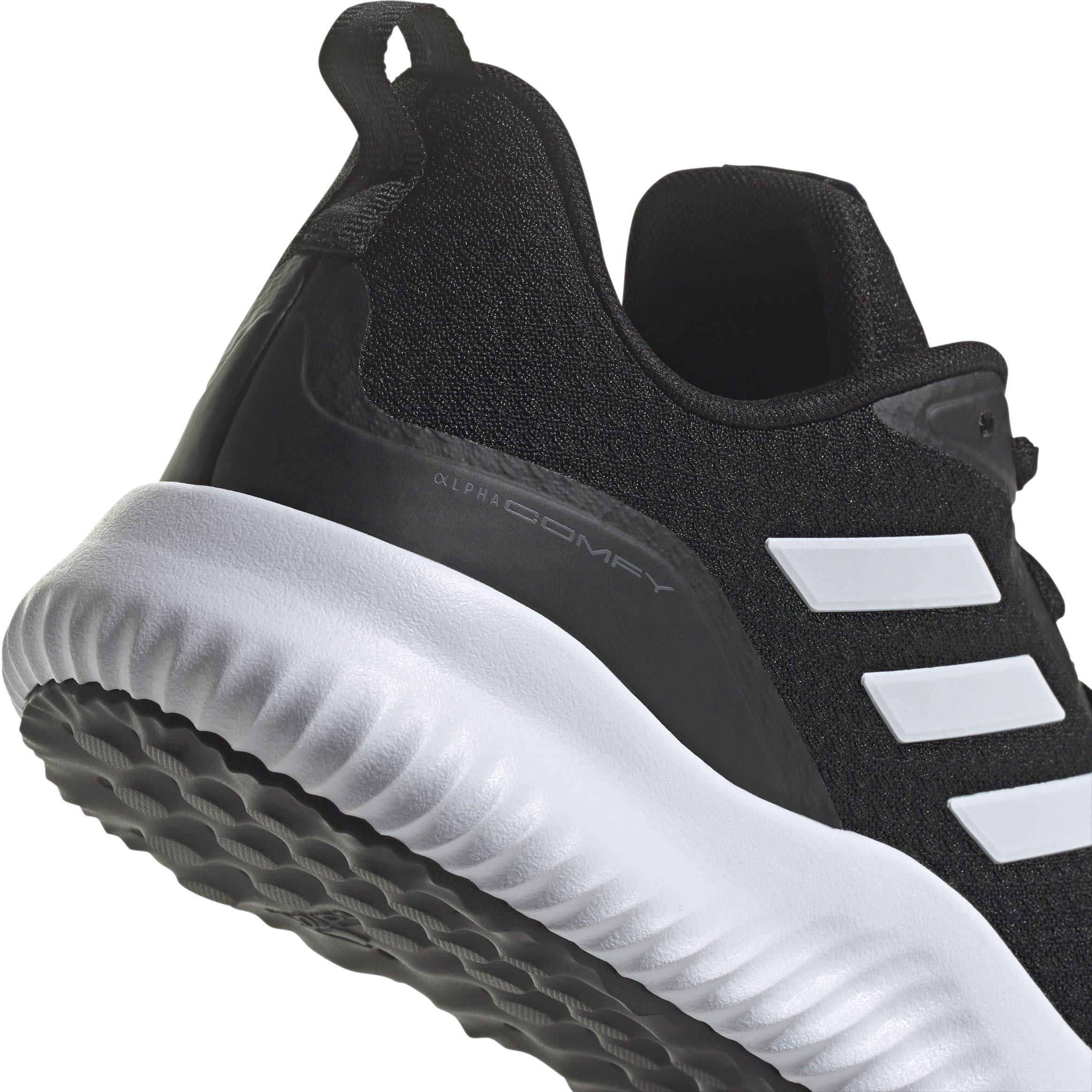 CBlack/Wht/Blk - adidas - Alphacomfy Mens Running Shoes - 7