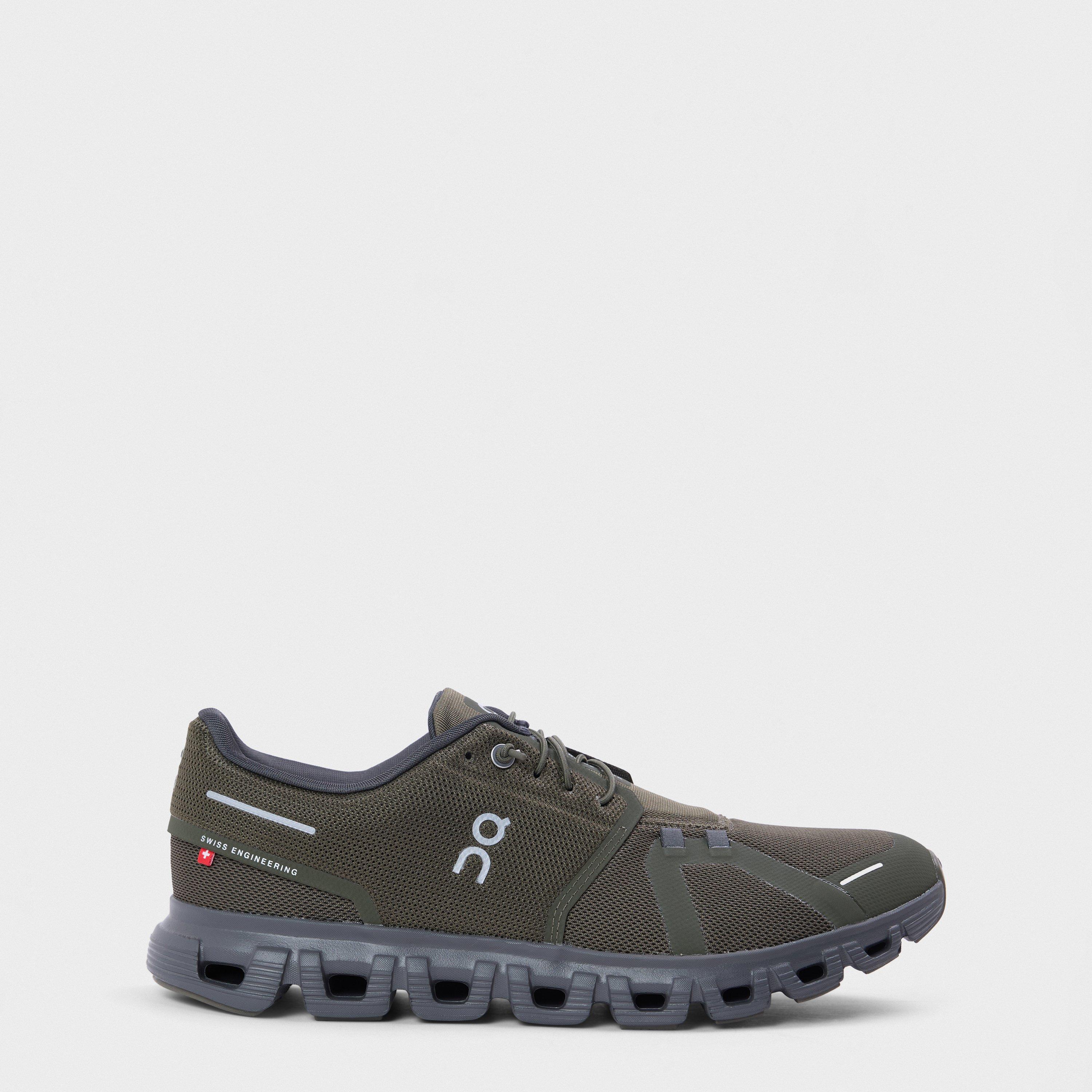 On Mens Cloud 6 Running Shoes - Olive/Eclipse - Size 7 (40.5)