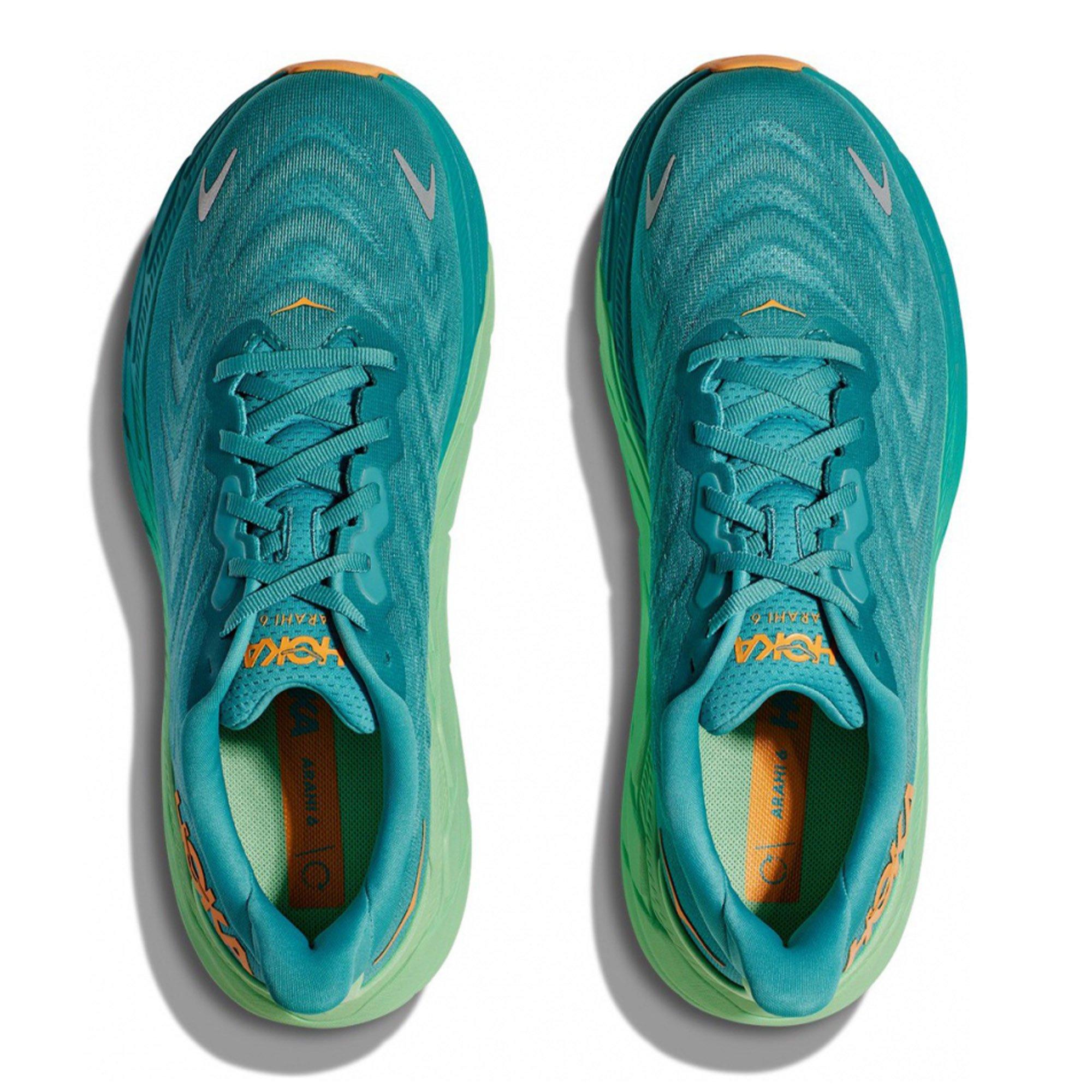 MIST/LIME GLOW - Hoka - Arahi 6 Mens Running Shoes - 2