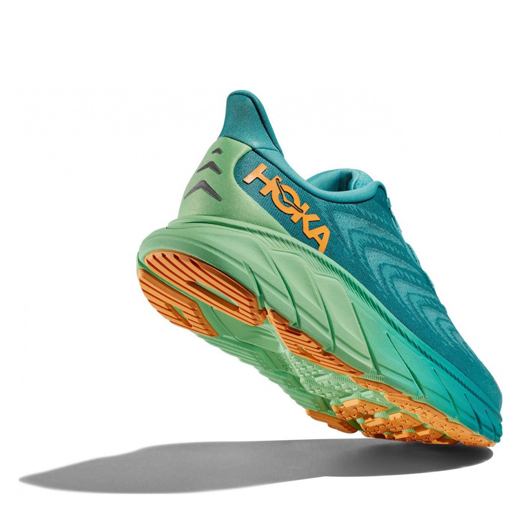 MIST/LIME GLOW - Hoka - Arahi 6 Mens Running Shoes - 5