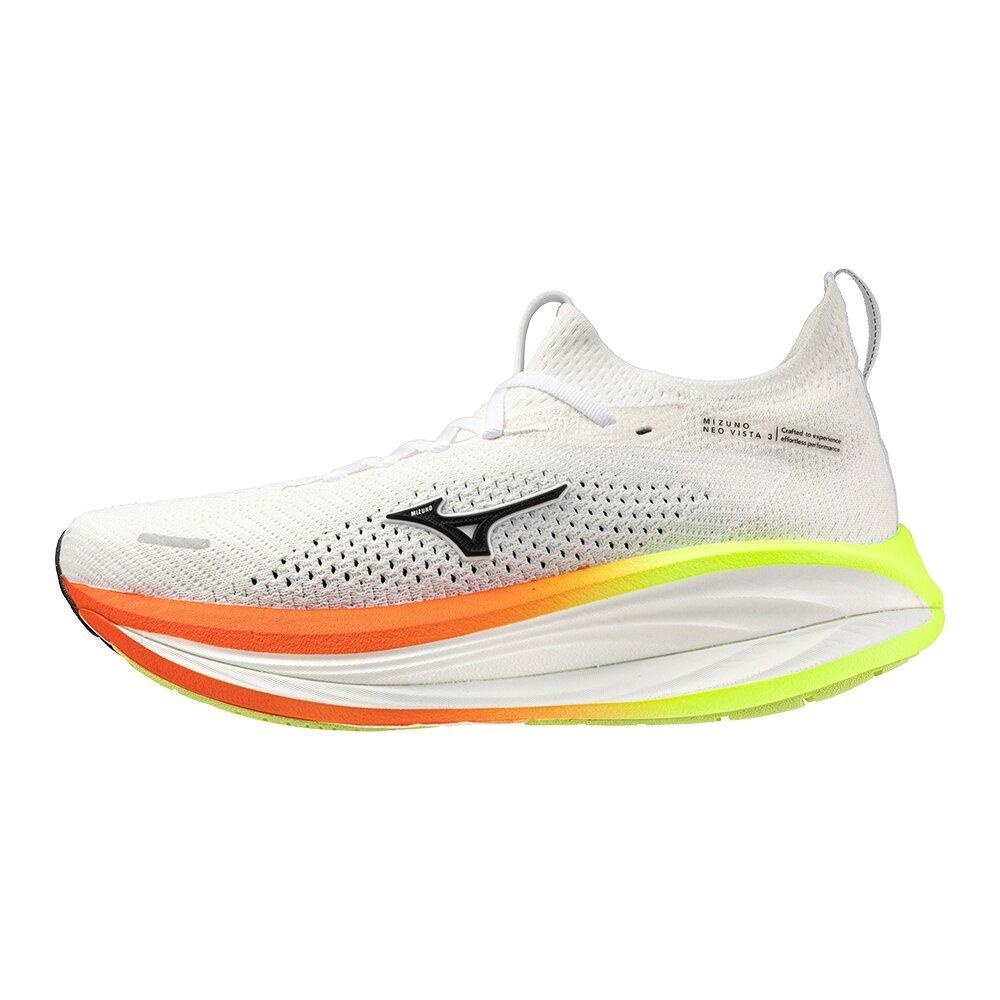 White/Blk/Orng - Mizuno - Mizuno Neo Vista 3 Mens Everyday Running Shoes - 1