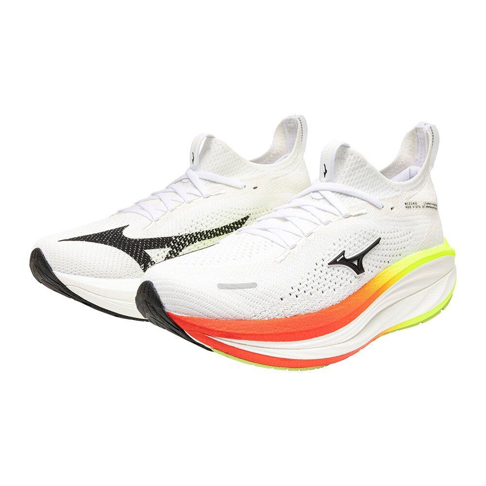 White/Blk/Orng - Mizuno - Mizuno Neo Vista 3 Mens Everyday Running Shoes - 2