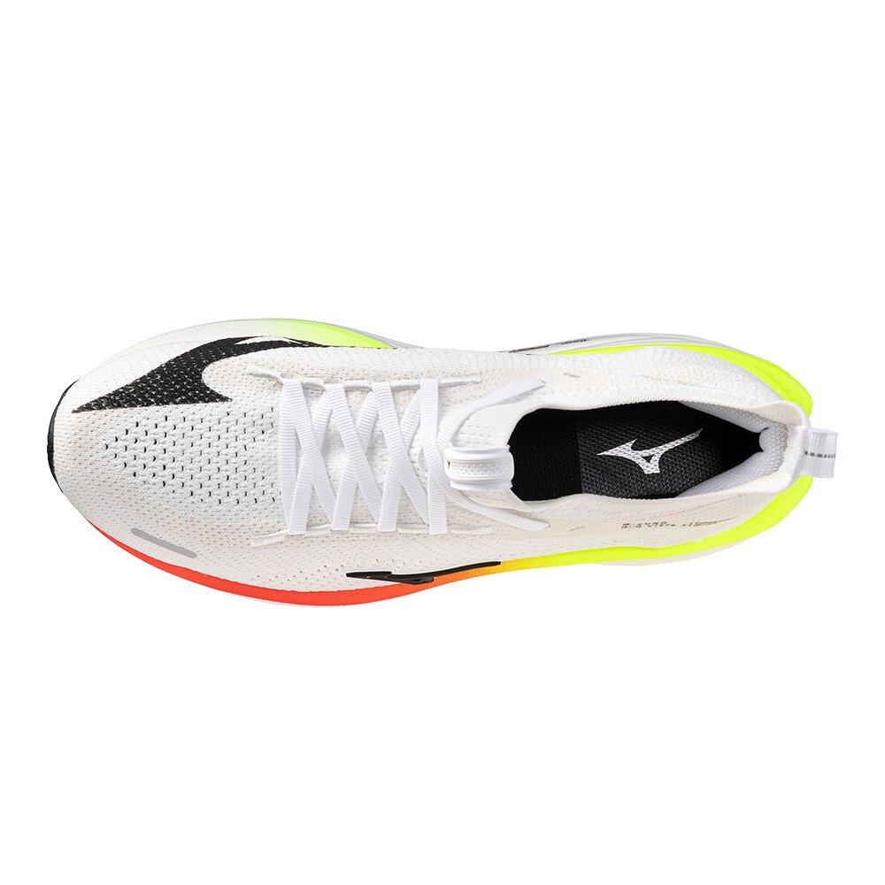 White/Blk/Orng - Mizuno - Mizuno Neo Vista 3 Mens Everyday Running Shoes - 6
