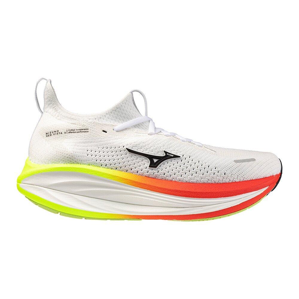 White/Blk/Orng - Mizuno - Mizuno Neo Vista 3 Mens Everyday Running Shoes - 8