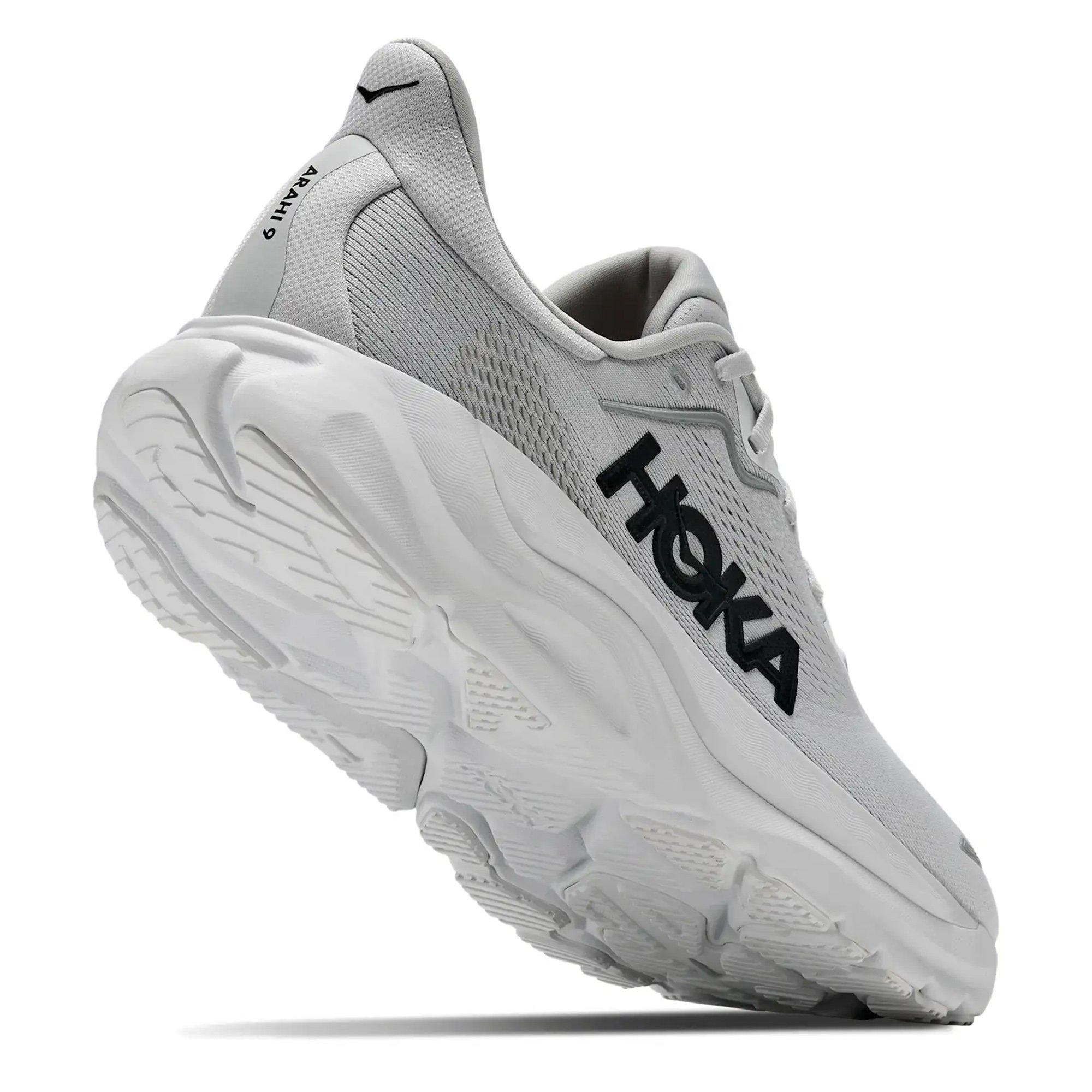 Grey / Stardust - Hoka - Arahi 9 Wide Mens Running Shoes - 5