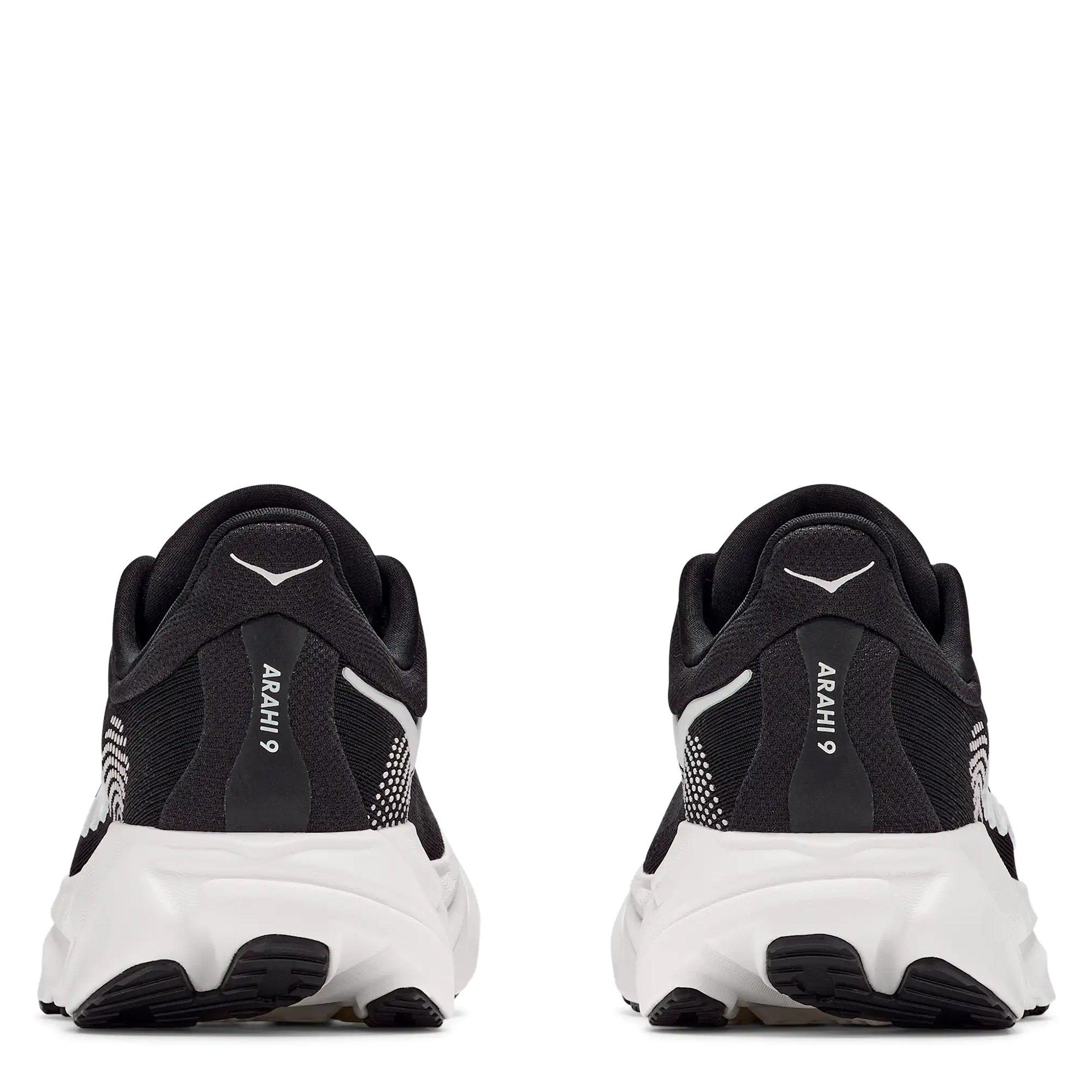 Black / White - Hoka - Arahi 9 Wide Mens Running Shoes - 6