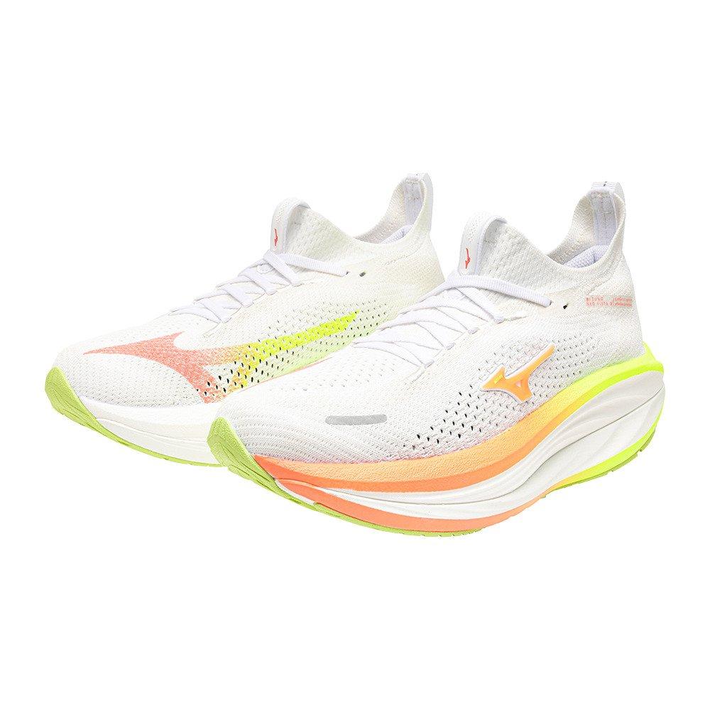 White/Flamingo - Mizuno - Womens Mizuno Neo Vista 3 Every Day Running Shoes - 2