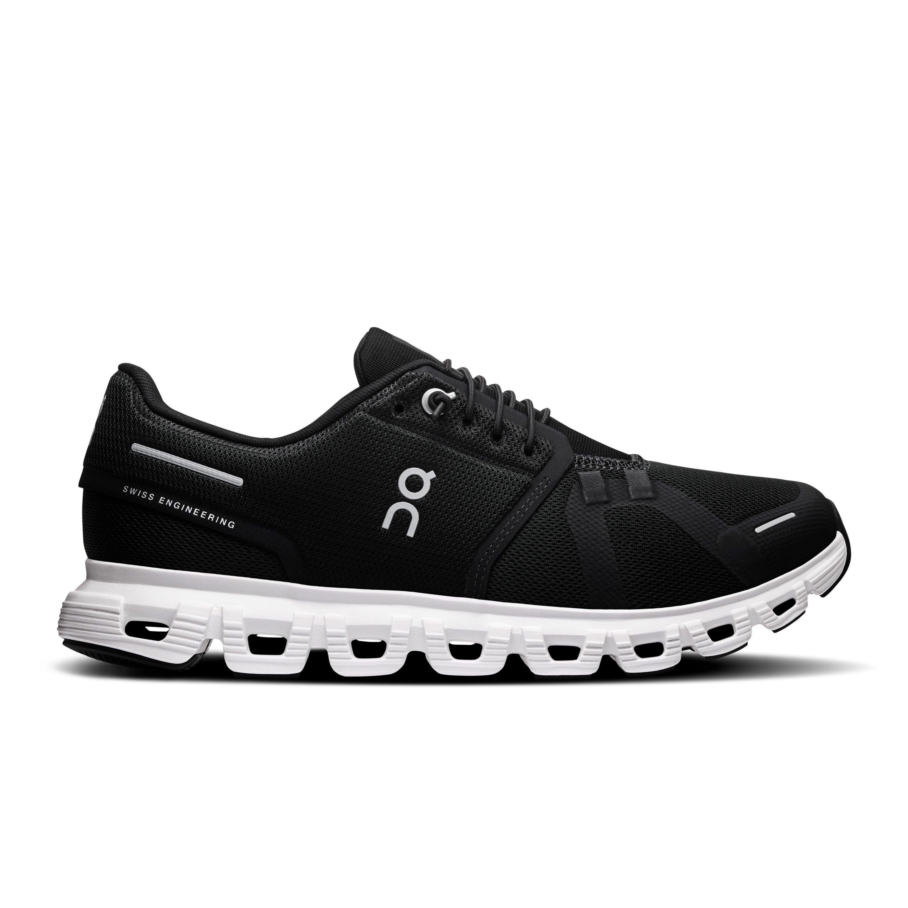 On Womens Cloud 6 Running Shoes - Black White - Size 6 (39)