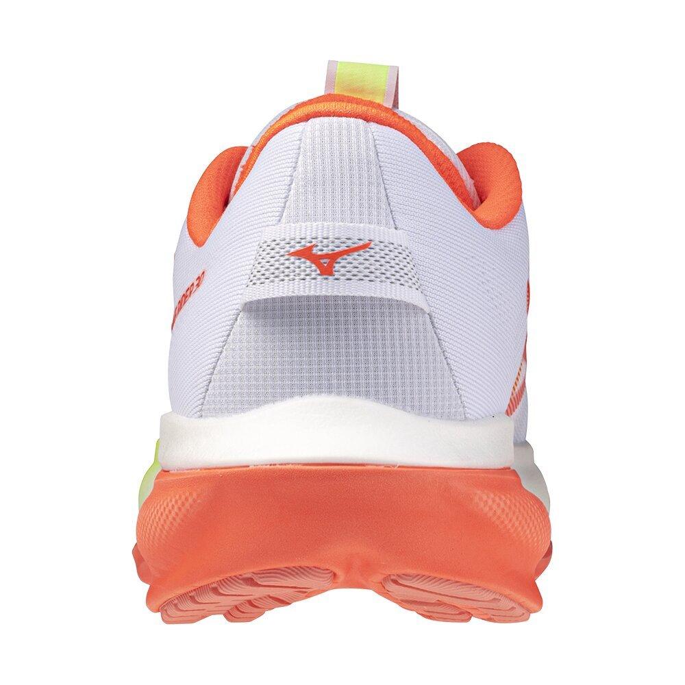 White/Flamingo - Mizuno - Women's Wave Rider 30 Road Running Shoes - 5