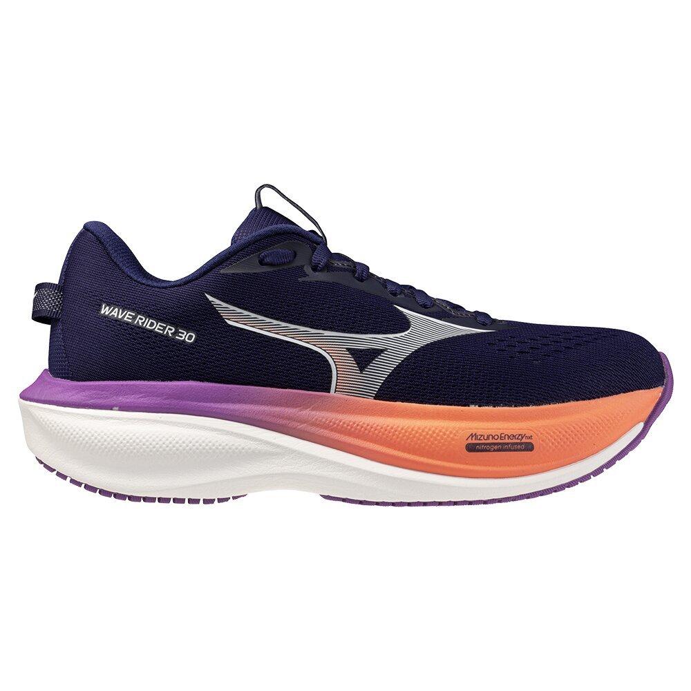 Rodonita/Blanco - Mizuno - Women's Wave Rider 30 Road Running Shoes - 4
