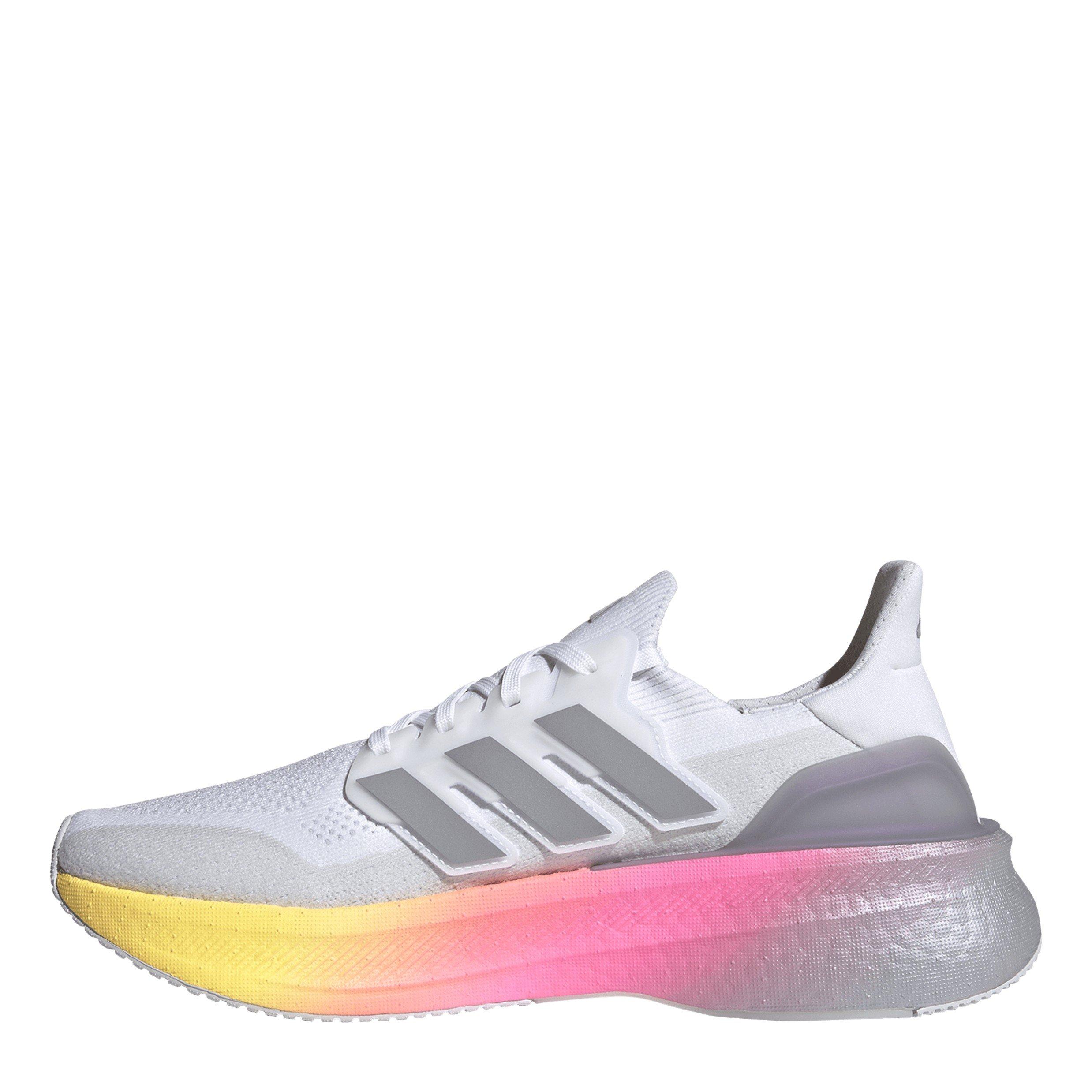 White/Grey/Pink - adidas - Ultraboost 5 Mens Running Shoes - 2