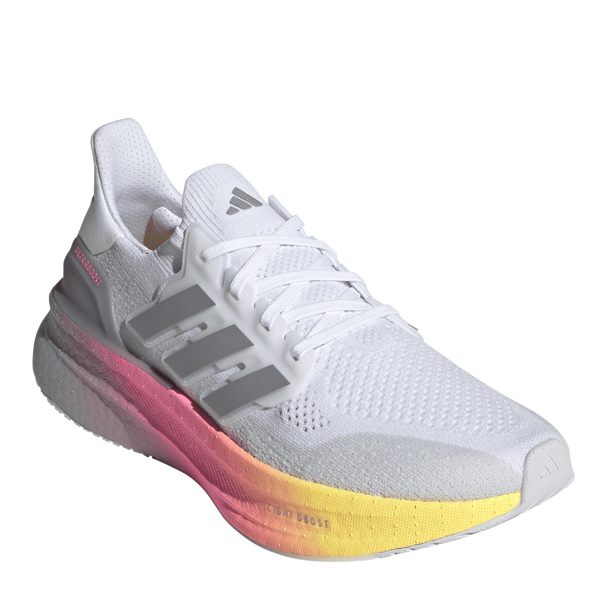 White/Grey/Pink - adidas - Ultraboost 5 Mens Running Shoes - 3