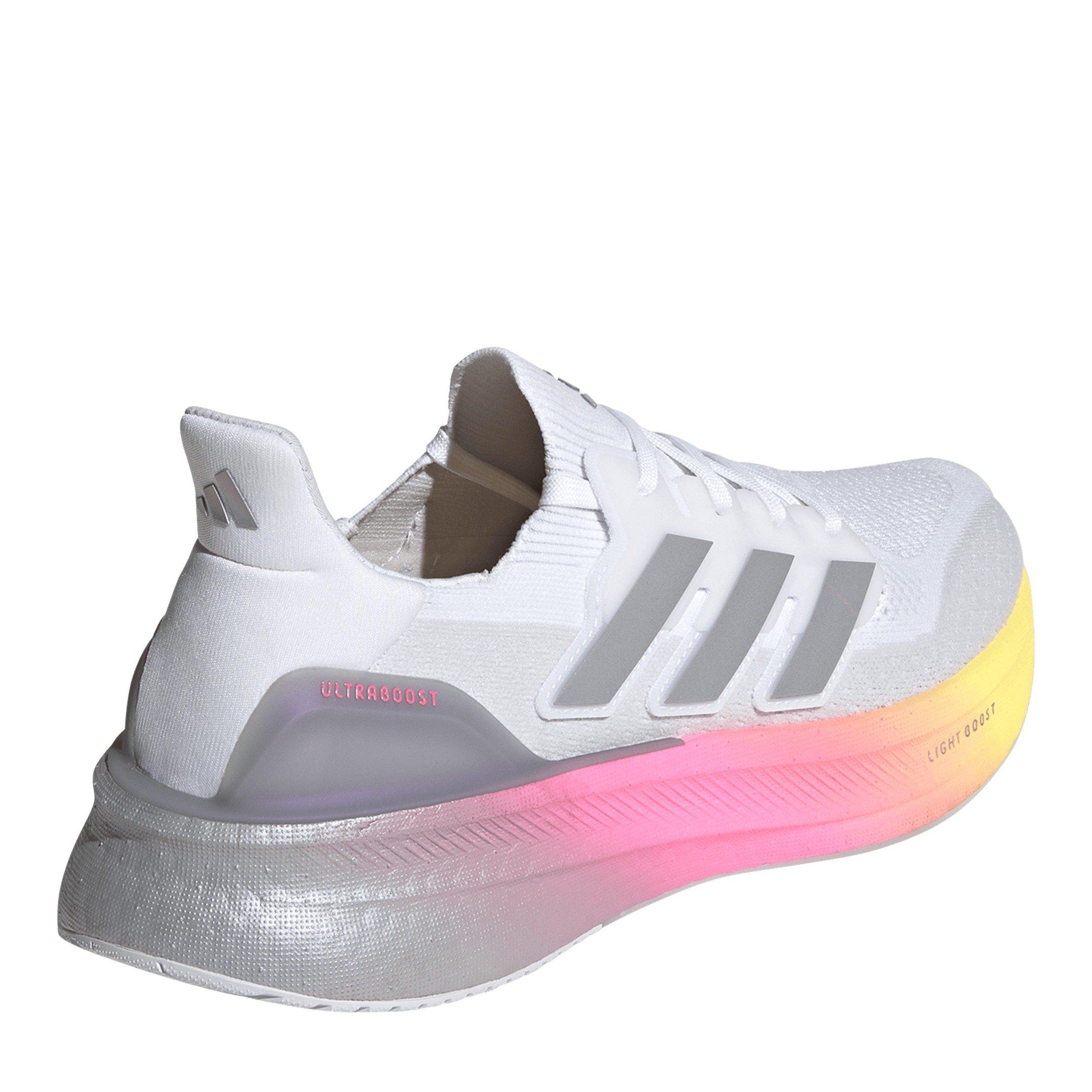 White/Grey/Pink - adidas - Ultraboost 5 Mens Running Shoes - 4