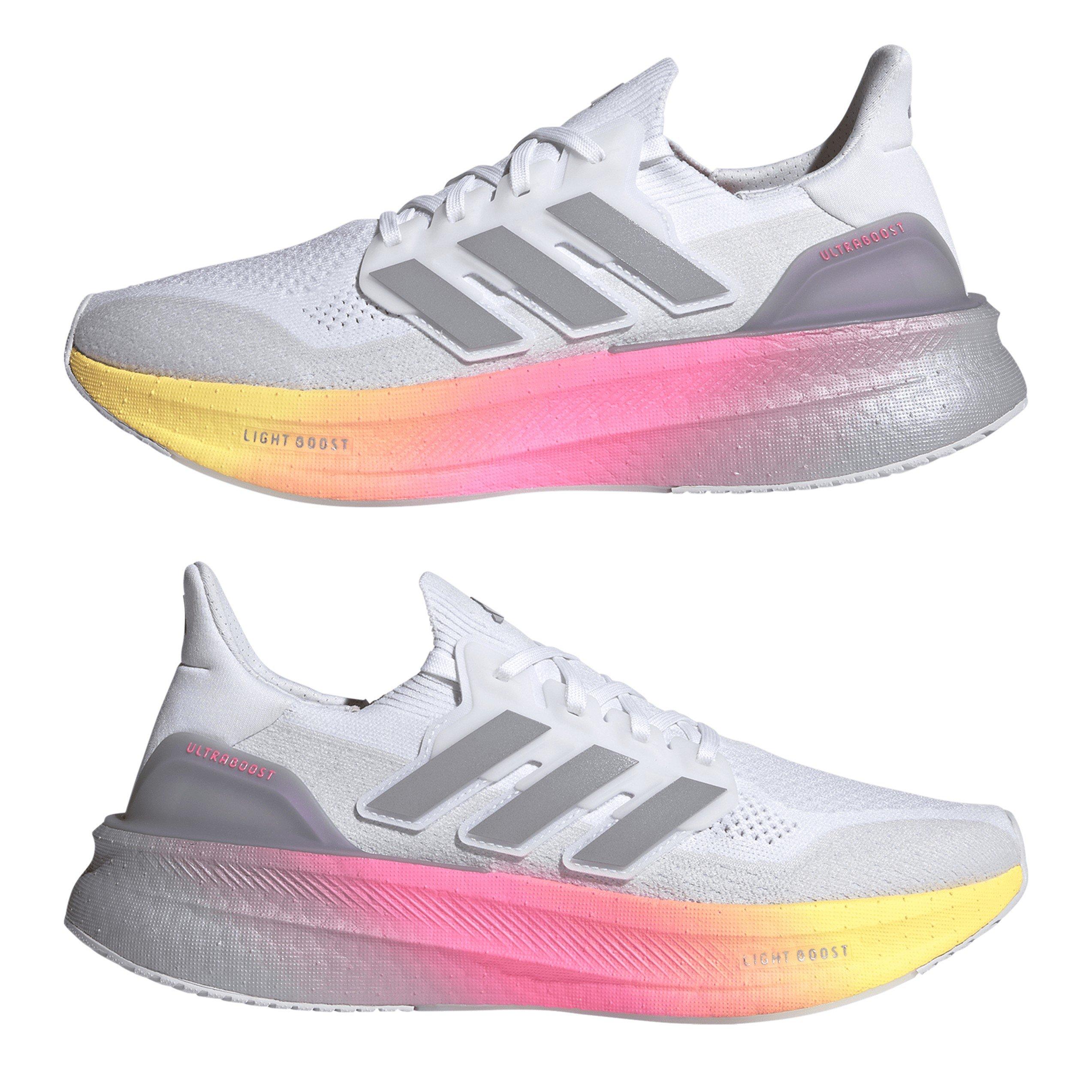 White/Grey/Pink - adidas - Ultraboost 5 Mens Running Shoes - 9