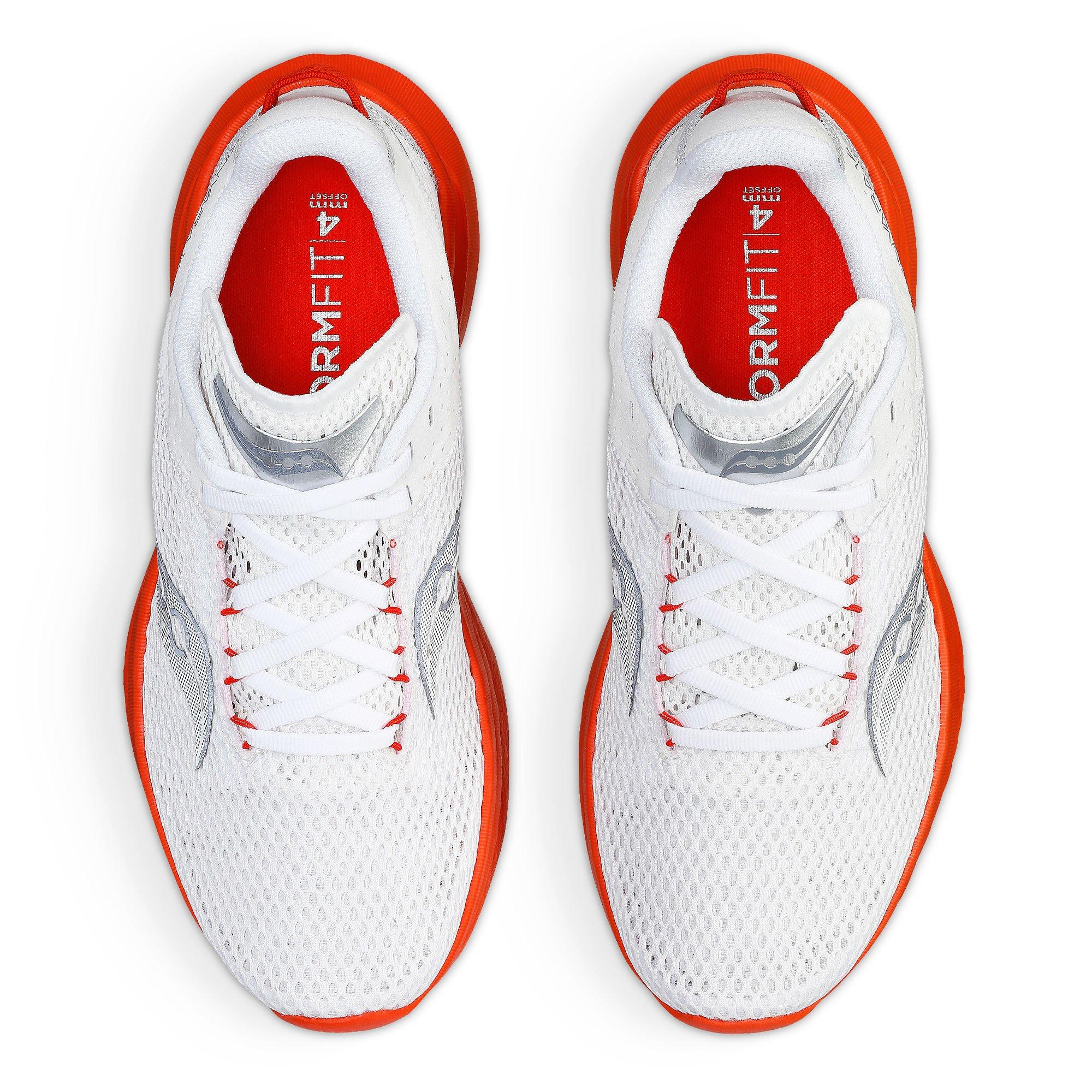 White/Infrared - Saucony - Kinvara 14 Womens Running Shoes - 4