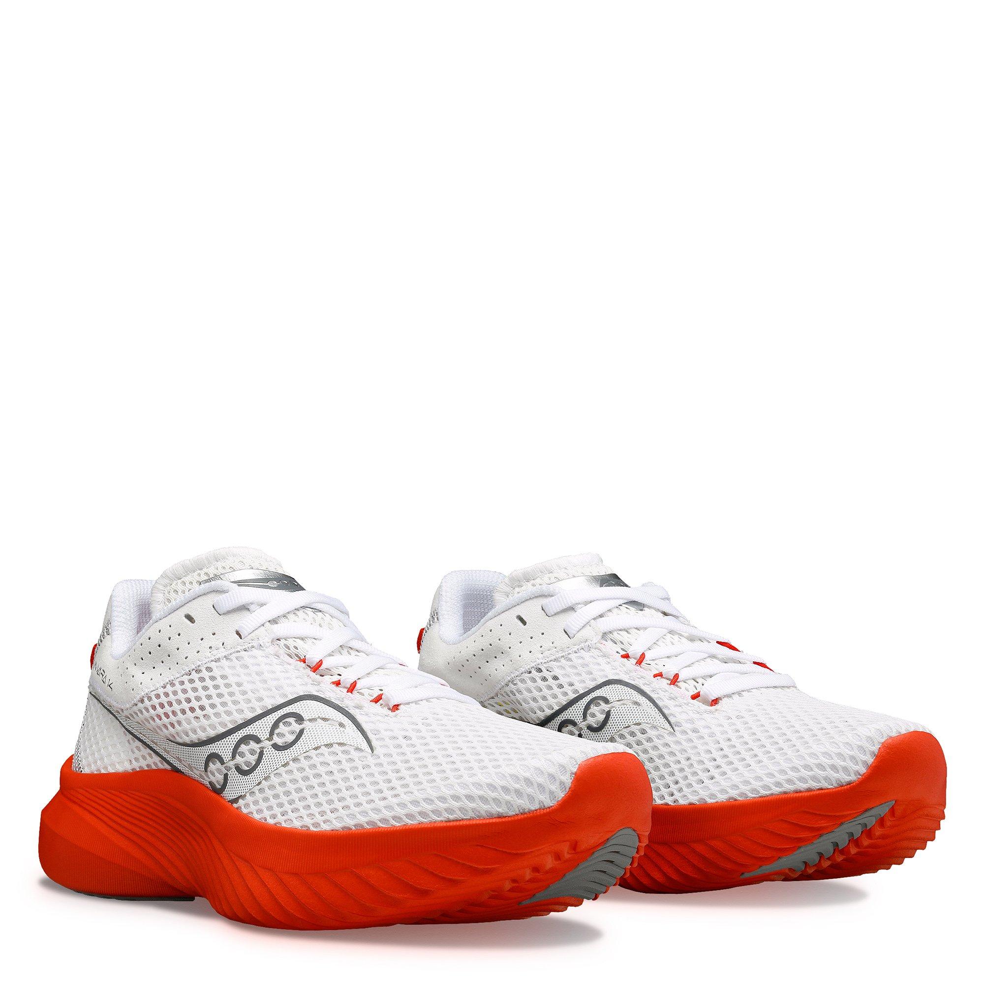 White/Infrared - Saucony - Kinvara 14 Womens Running Shoes - 5