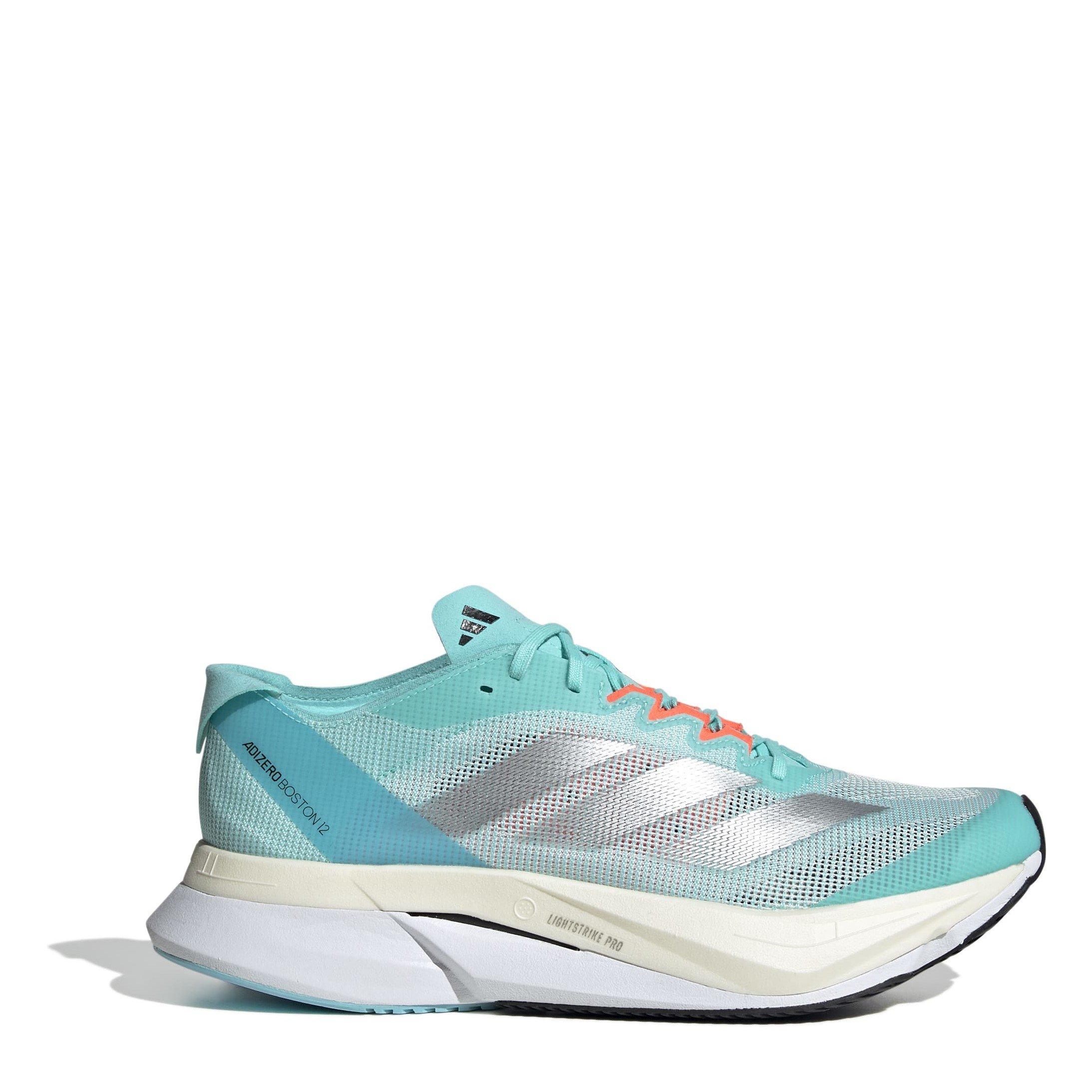 Flash Aqua/Silv - adidas - Adizero Boston 12 Running Shoes Womens - 1