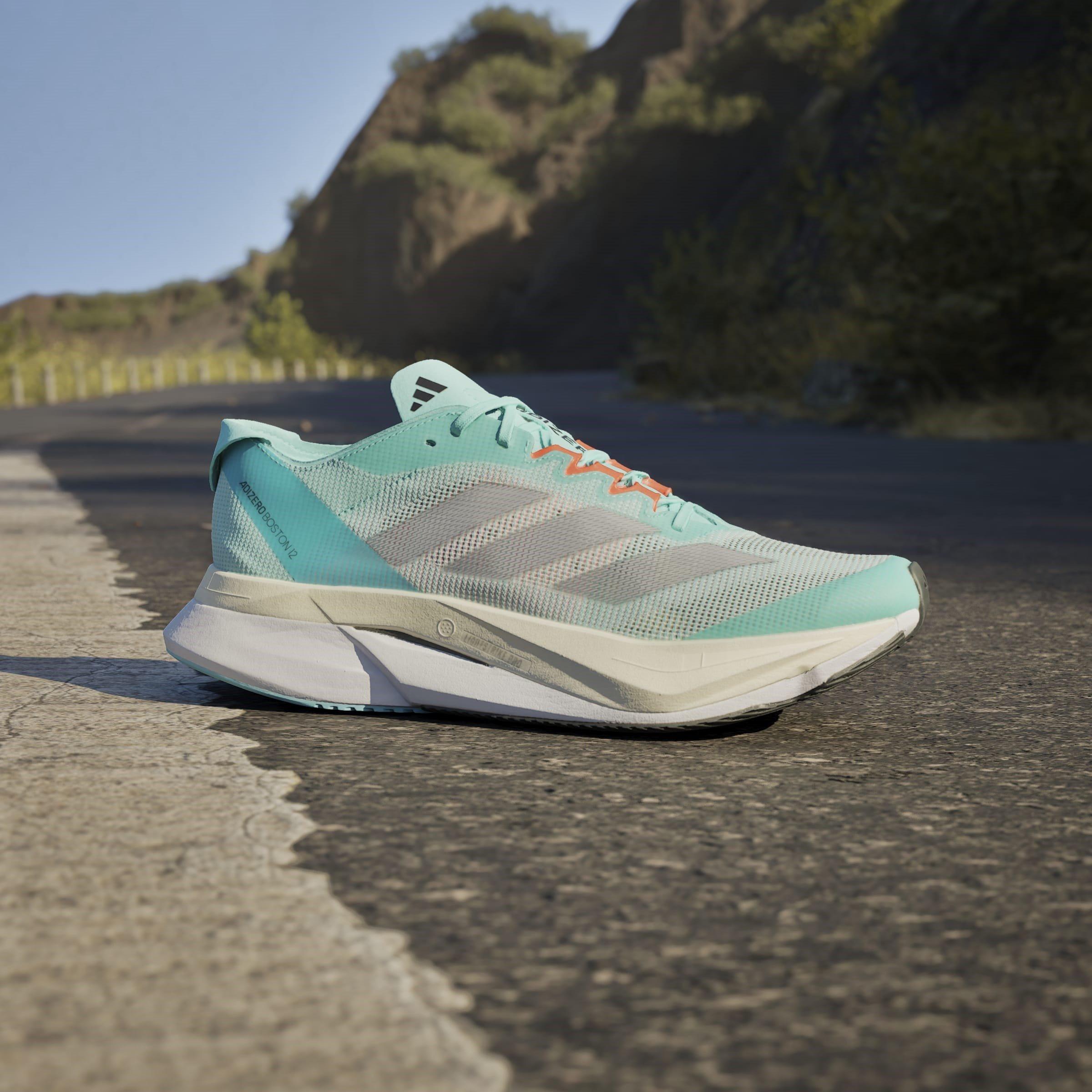 Flash Aqua/Silv - adidas - Adizero Boston 12 Running Shoes Womens - 14