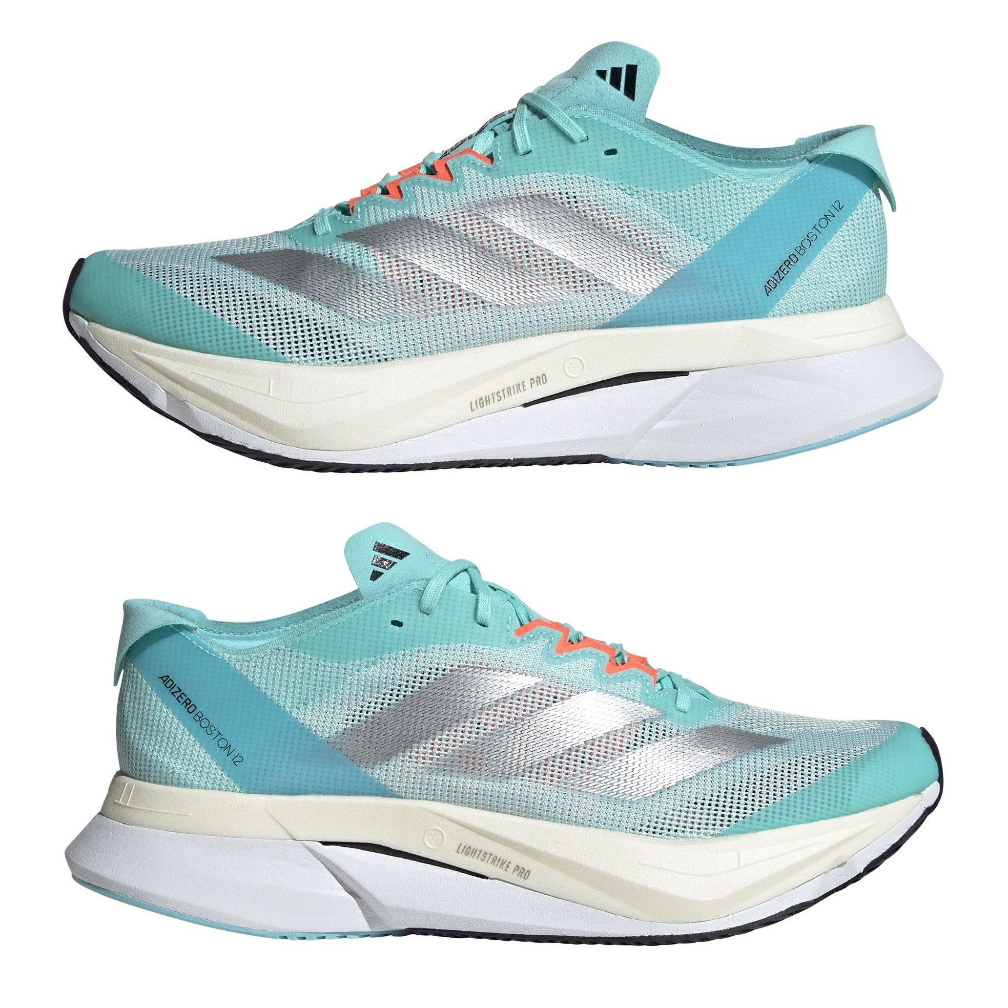 Flash Aqua/Silv - adidas - Adizero Boston 12 Running Shoes Womens - 9