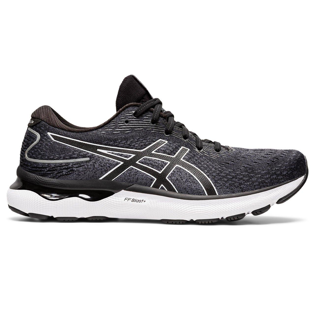 Black/White - Asics - GEL-Nimbus 24 Men's Running Shoes - 3